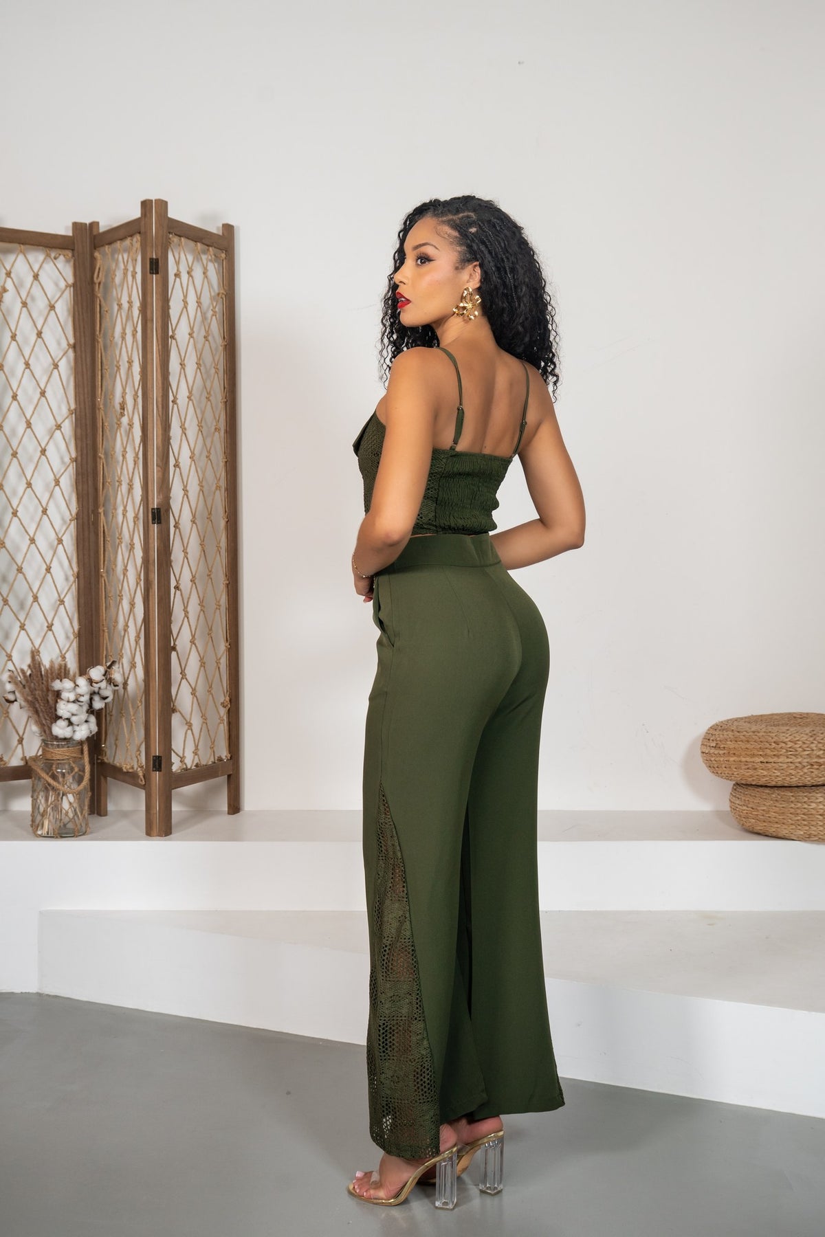 Romero - Ensemble crochet olive