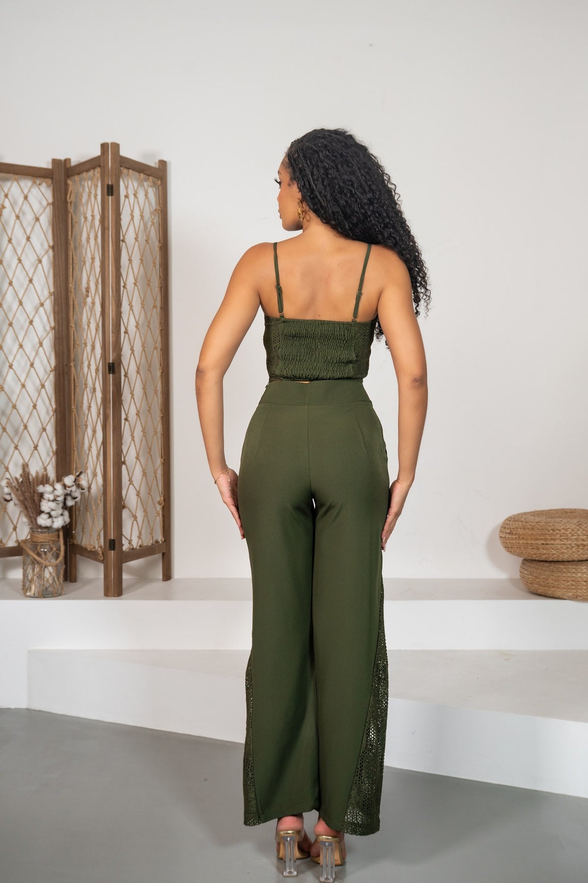 Romero - Ensemble crochet olive