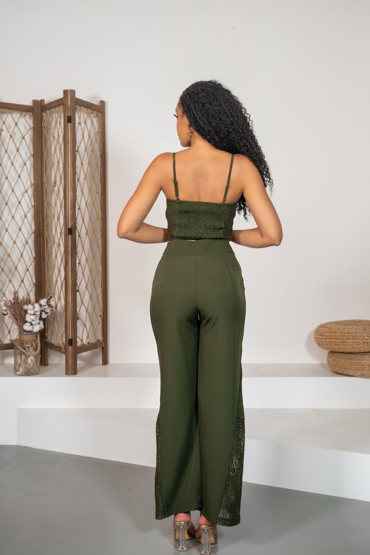 Romero - Ensemble crochet olive