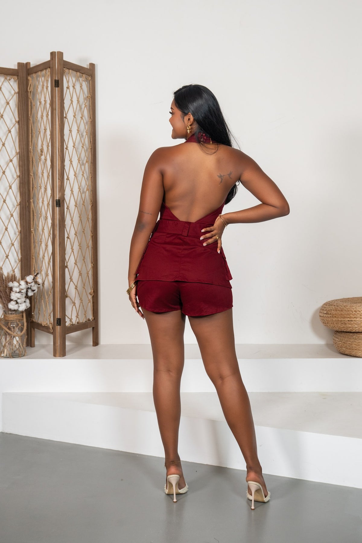 Guinda - Combishort halter bordeaux
