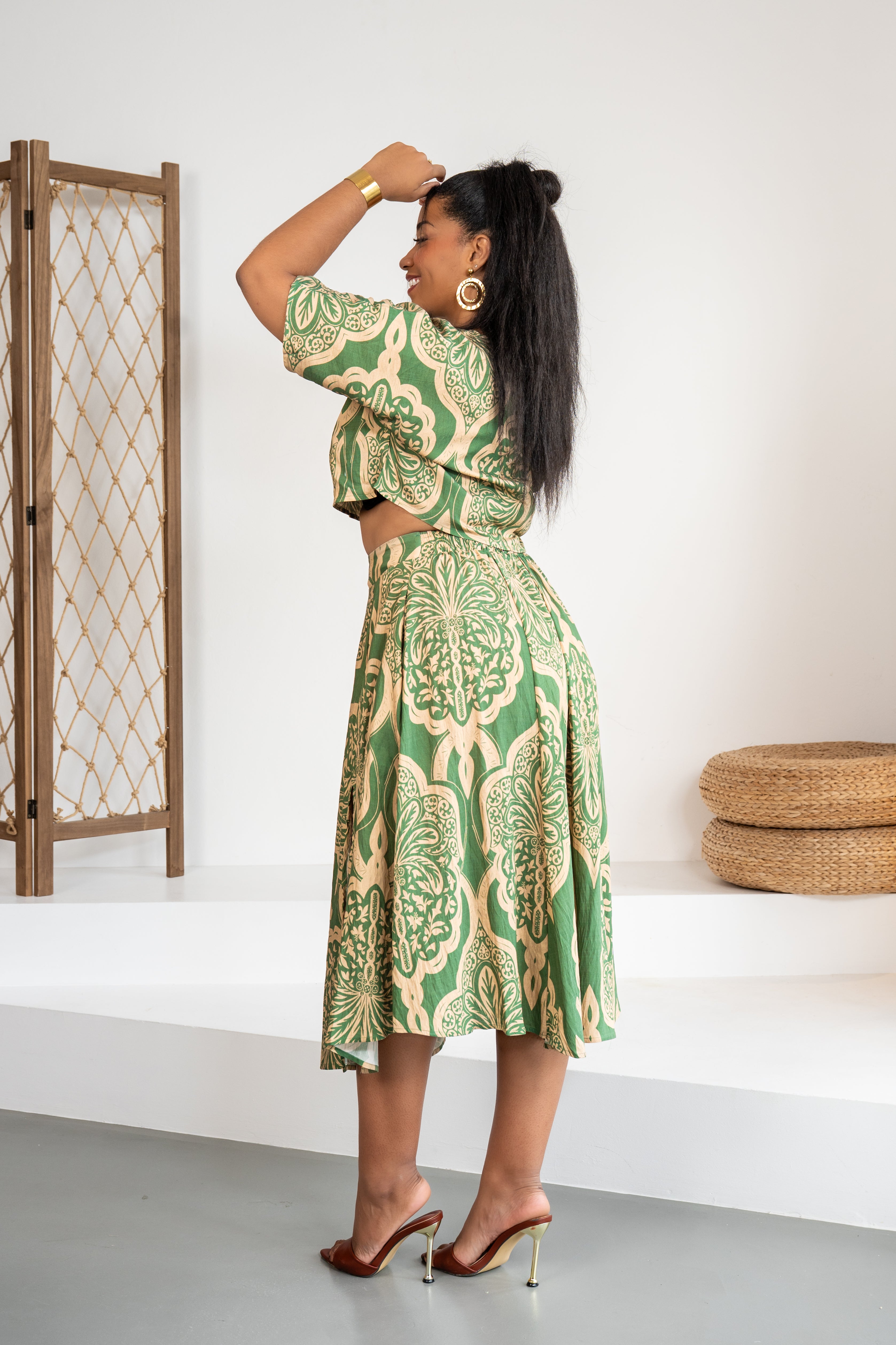 Green Motion - Ensemble jupe kaki