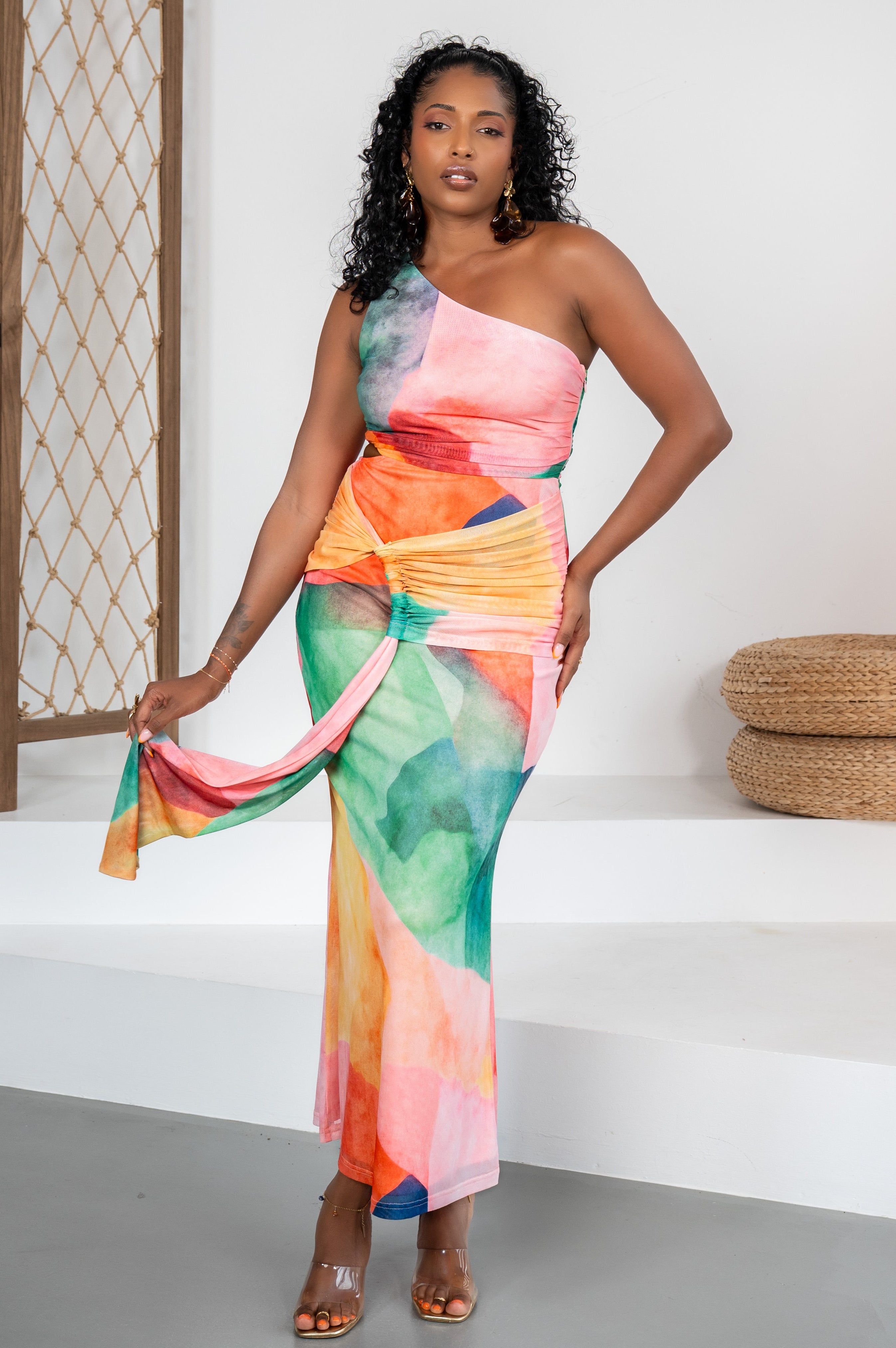 Caribe Royale - Robe longue multicolore ajourée