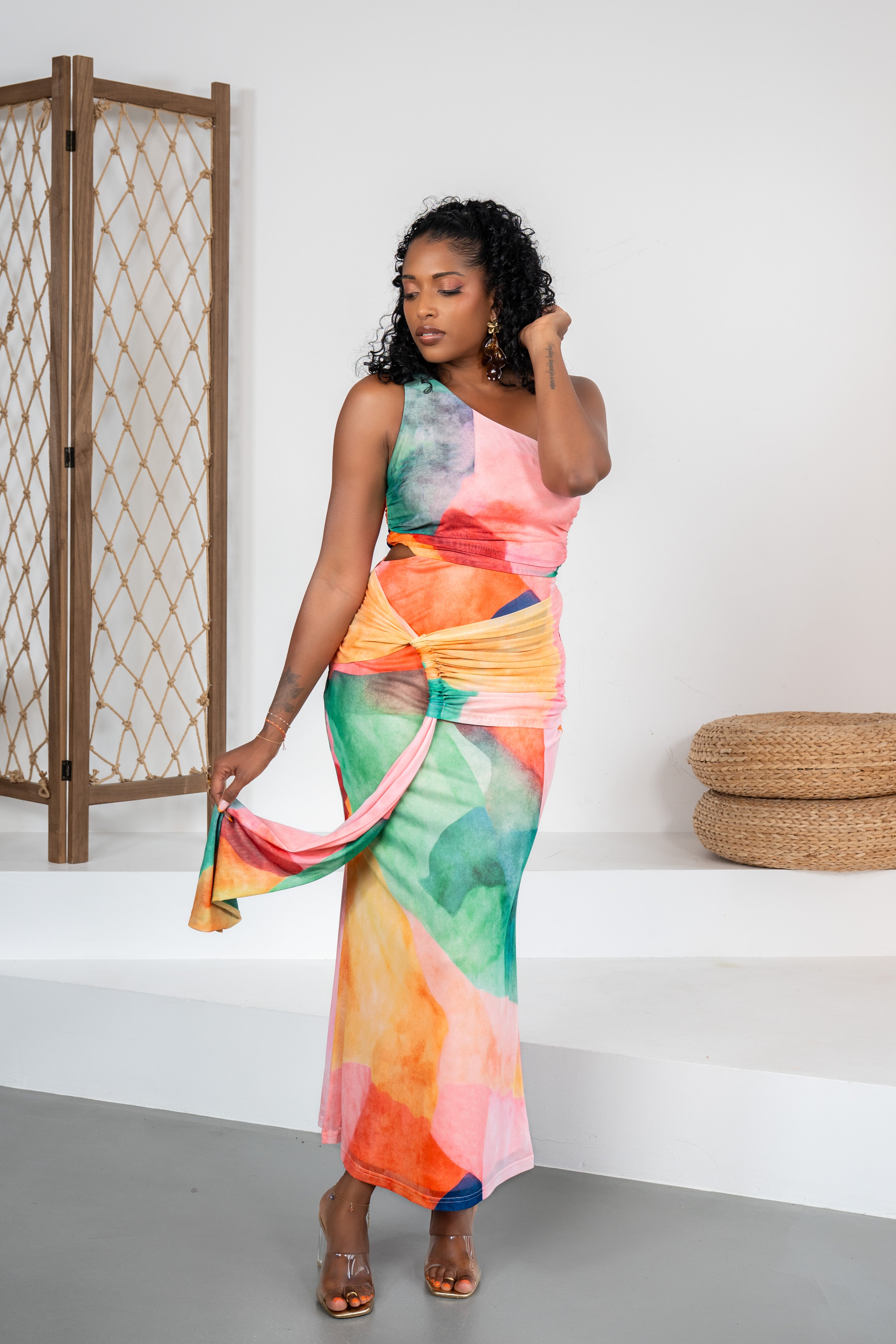 Caribe Royale - Robe longue multicolore ajourée