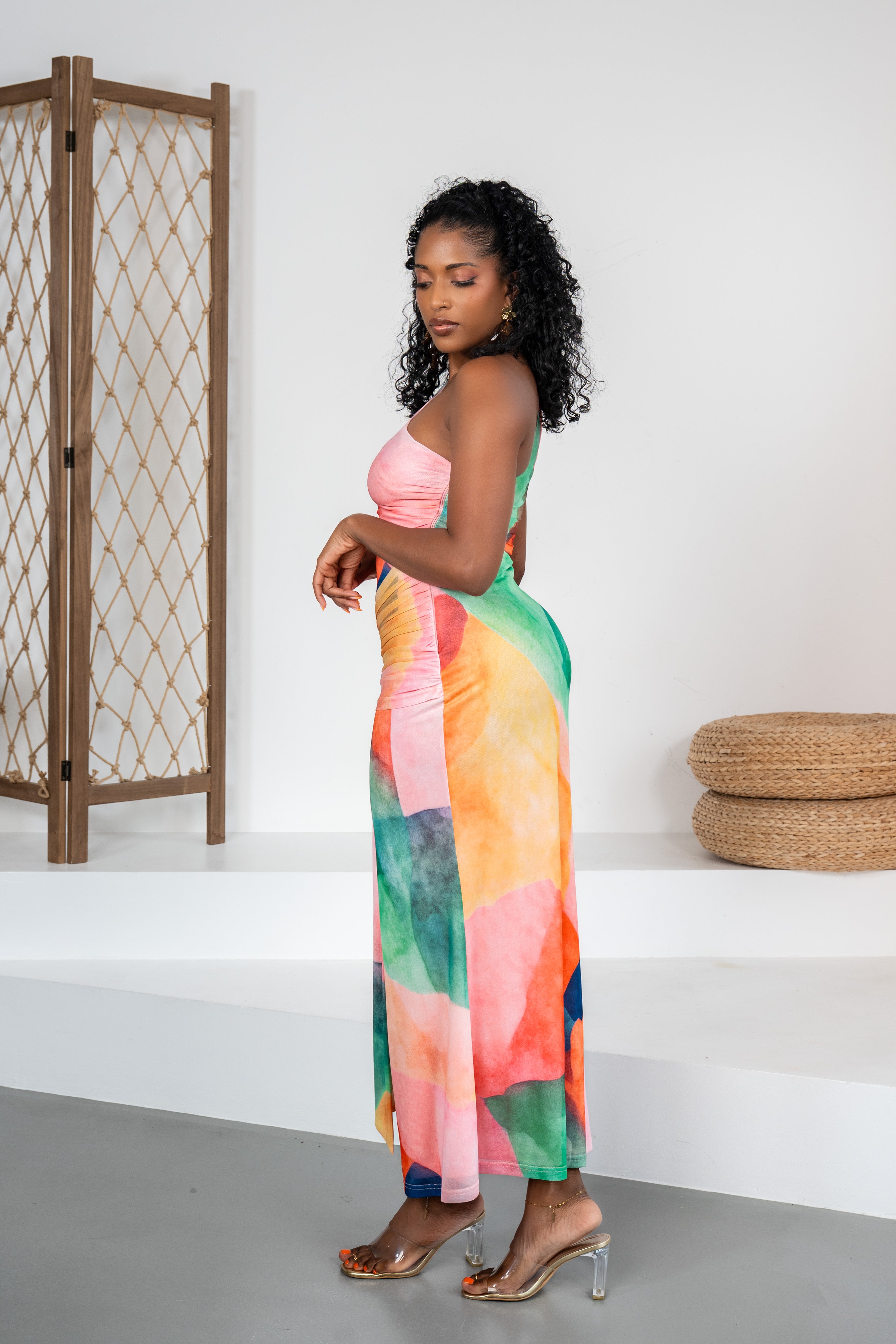 Caribe Royale - Robe longue multicolore ajourée