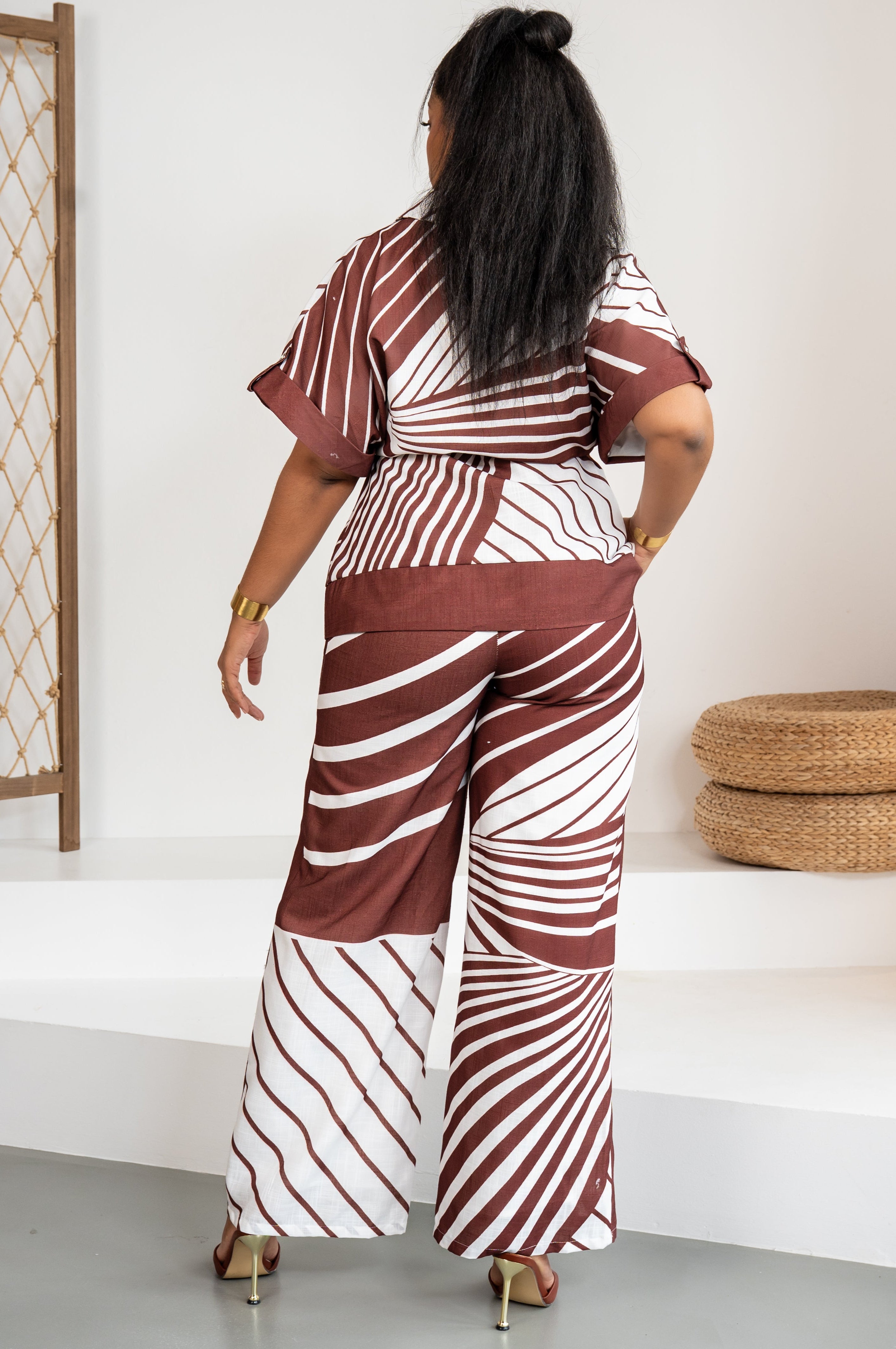 Clay Form - Top style Kimono marron