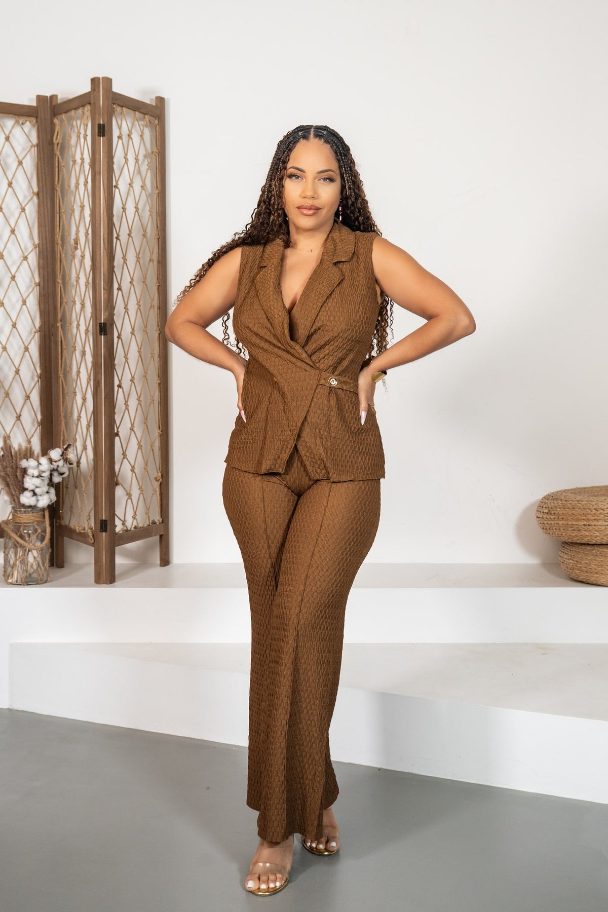 Cornalina - Ensemble texturé marron