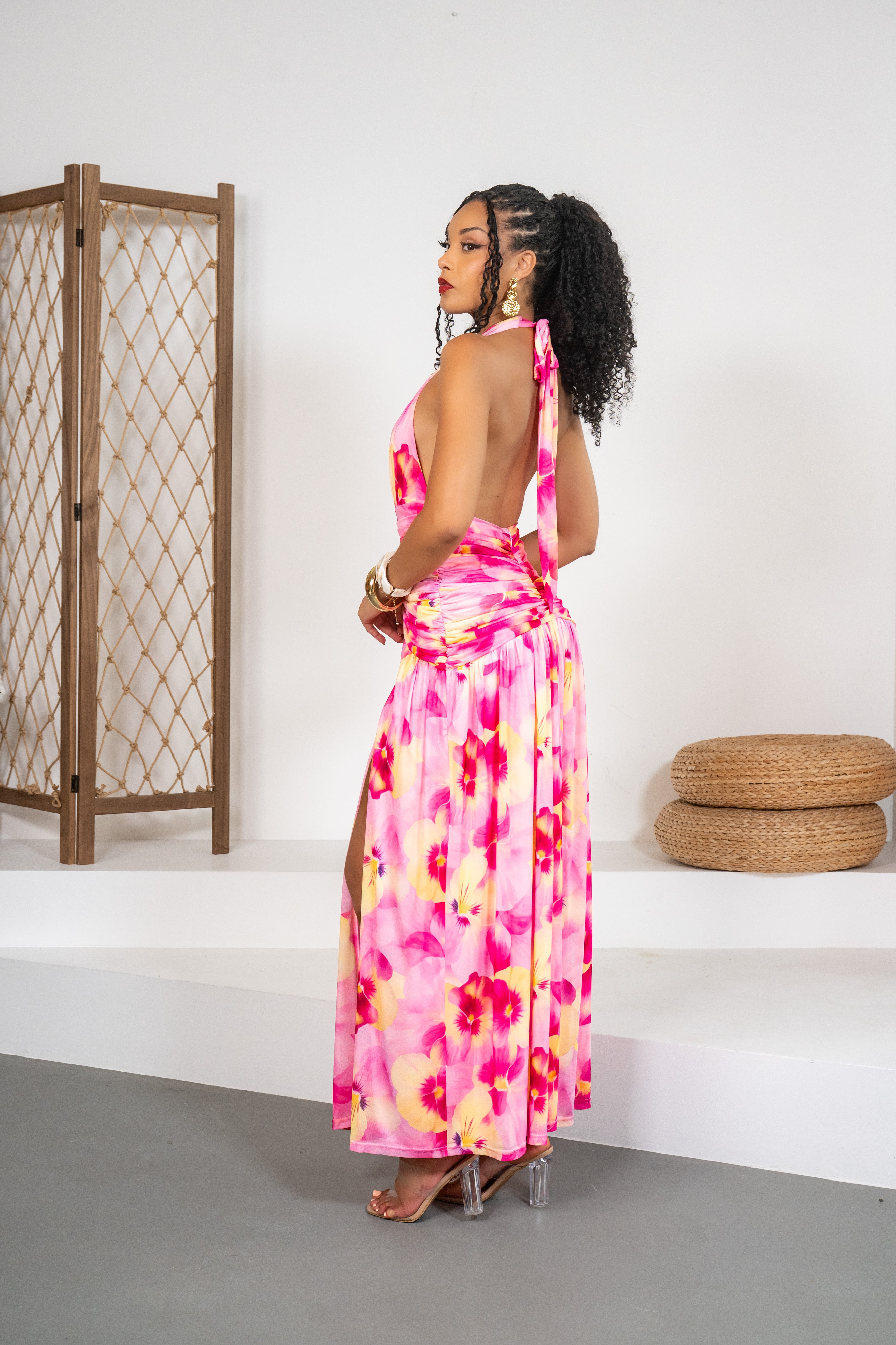 Pastel Harmony - Robe longue pastel fleurie