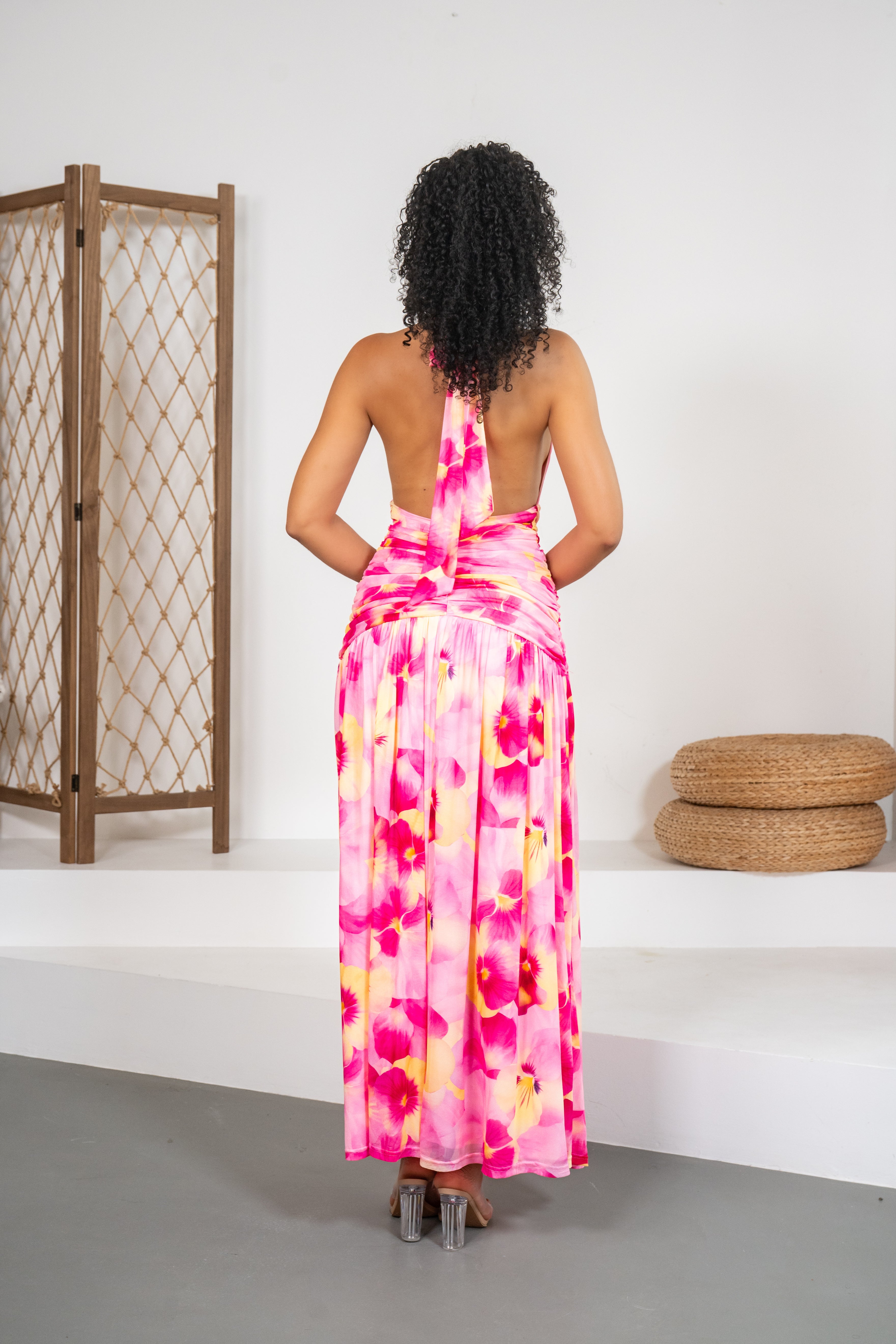 Pastel Harmony - Robe longue pastel fleurie
