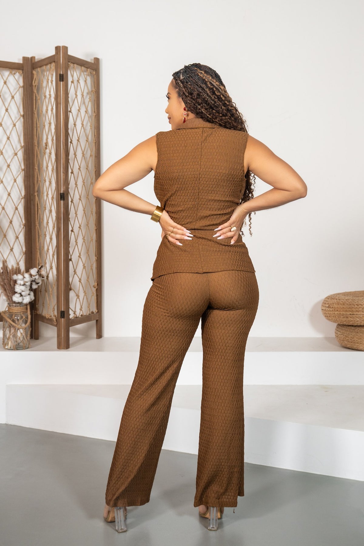 Cornalina - Ensemble texturé marron