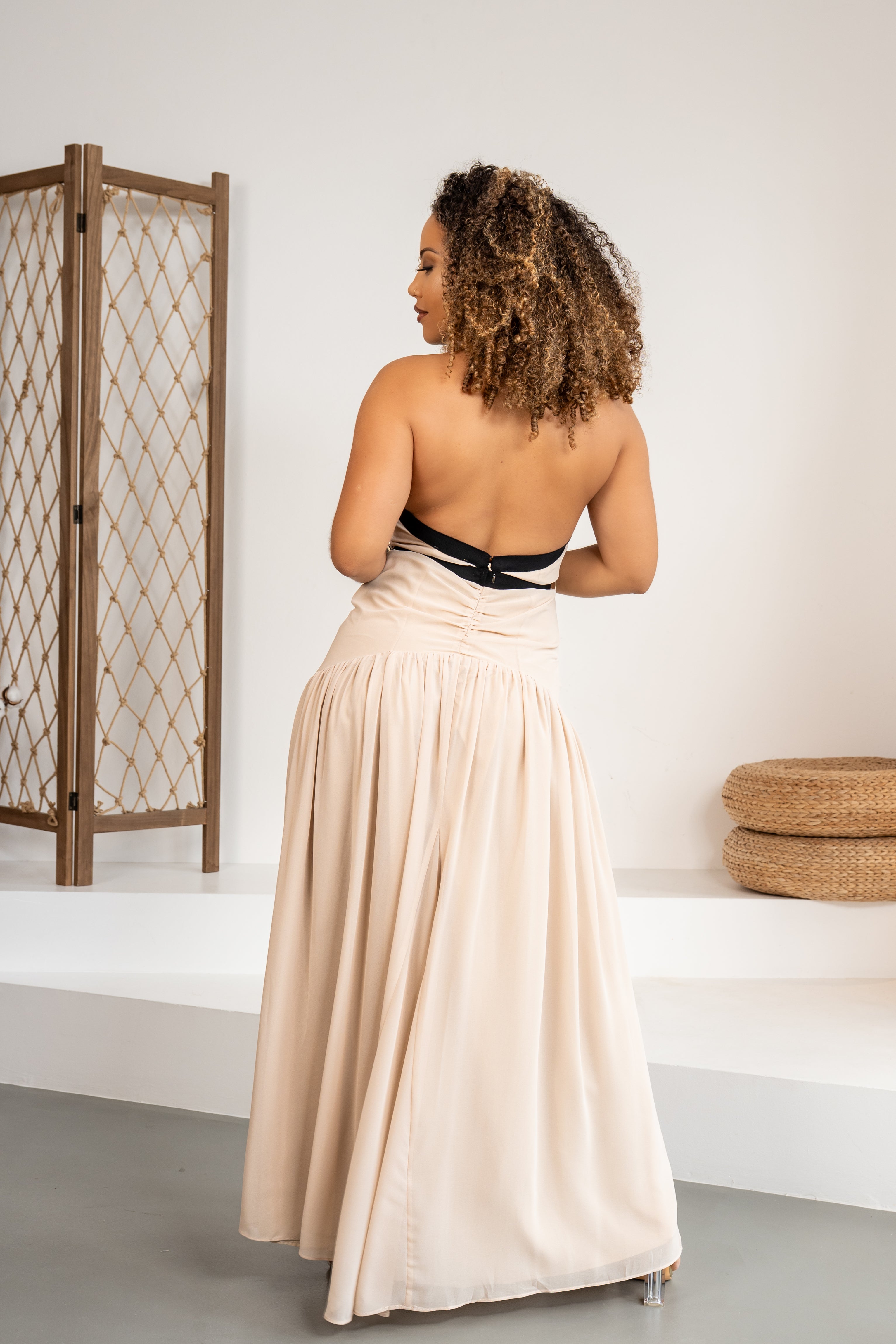 Dune Prestige - Robe bicolore fluide