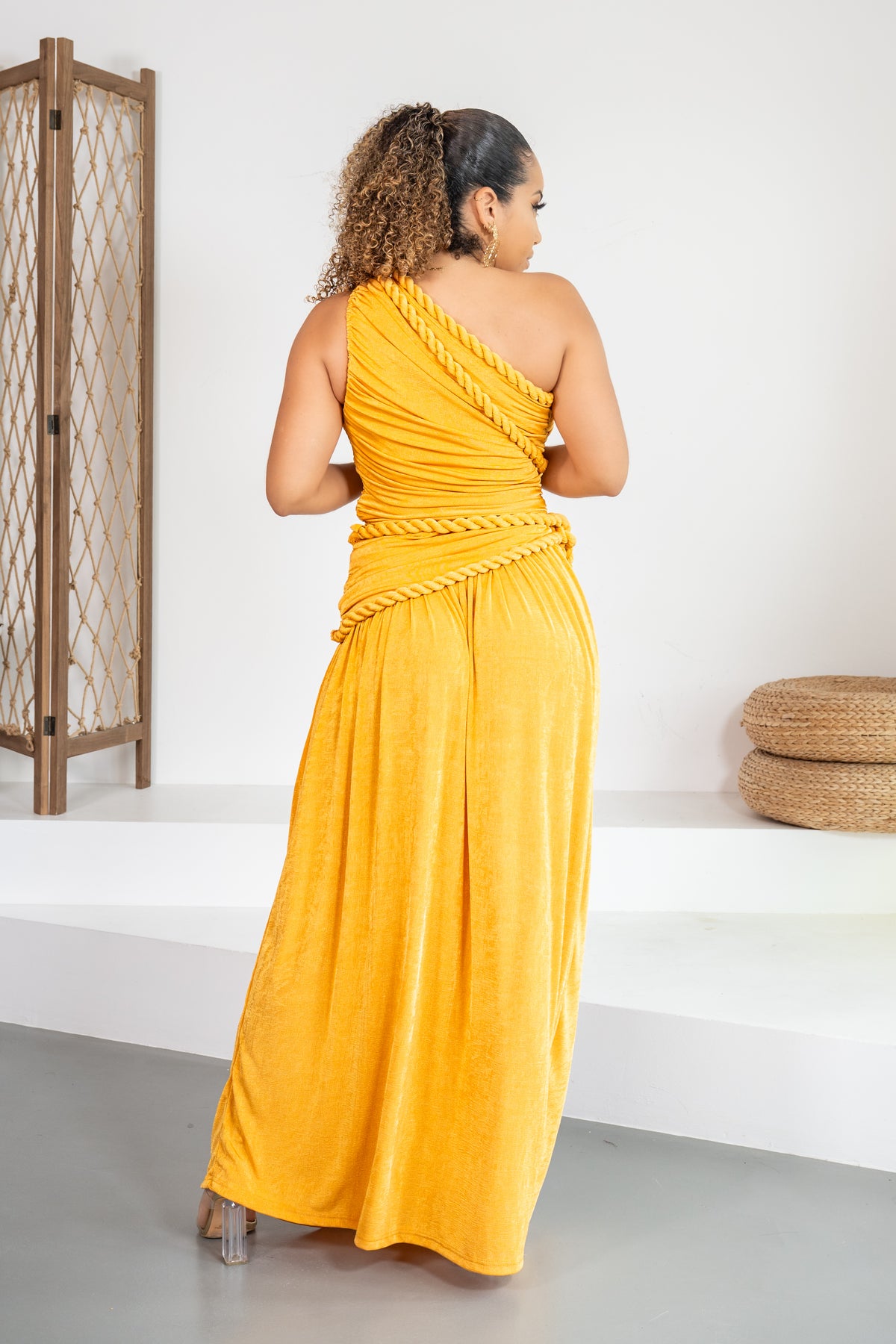 Deméter - Robe longue moutarde