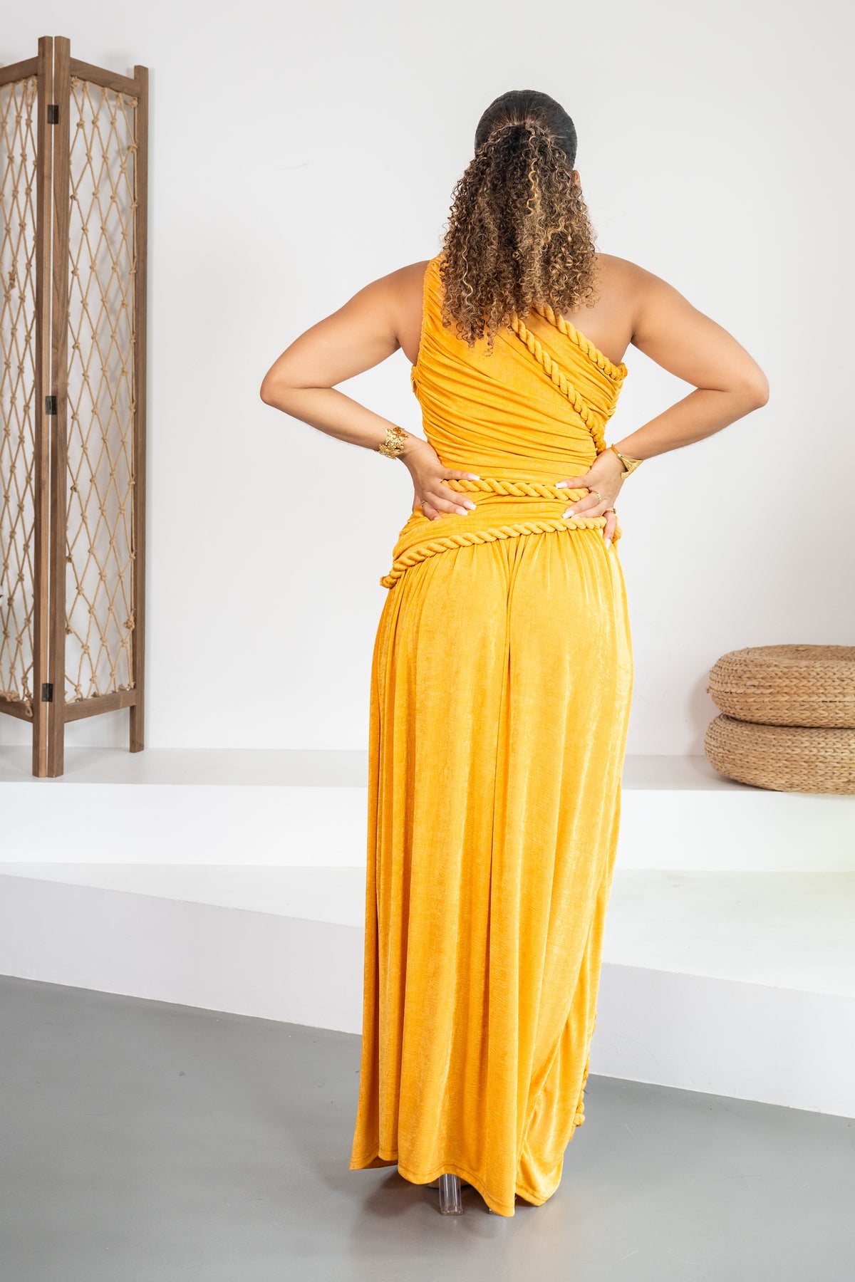 Deméter - Robe longue moutarde