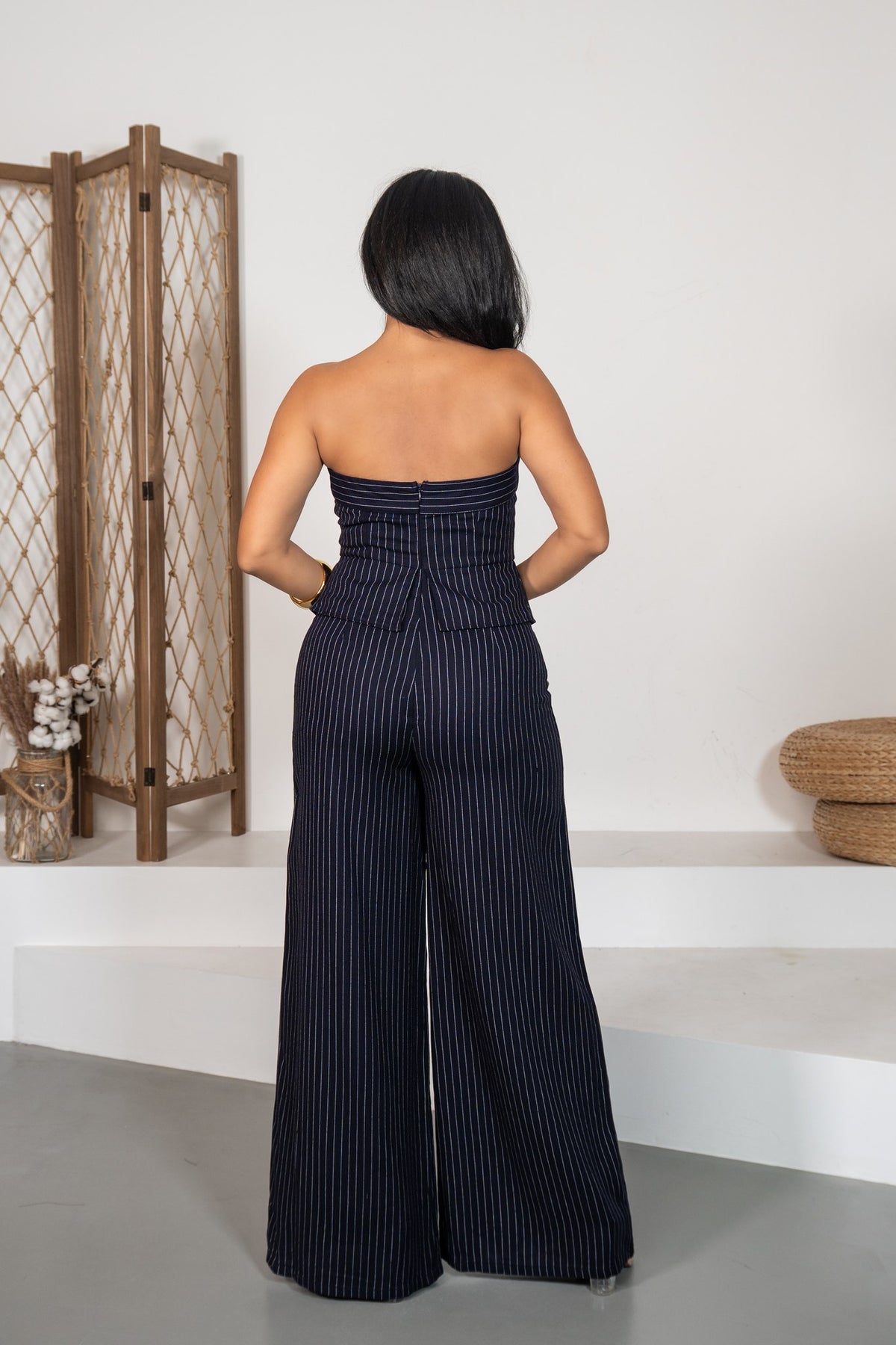 Azurita - Ensemble bustier rayé marine