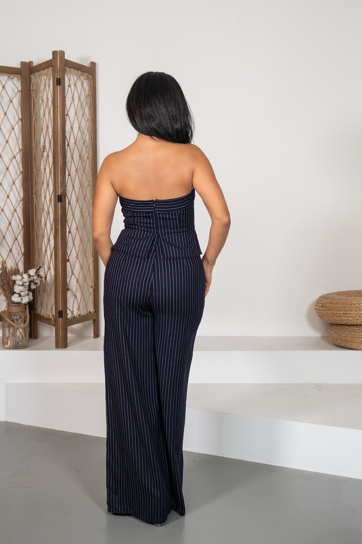 Azurita - Ensemble bustier rayé marine