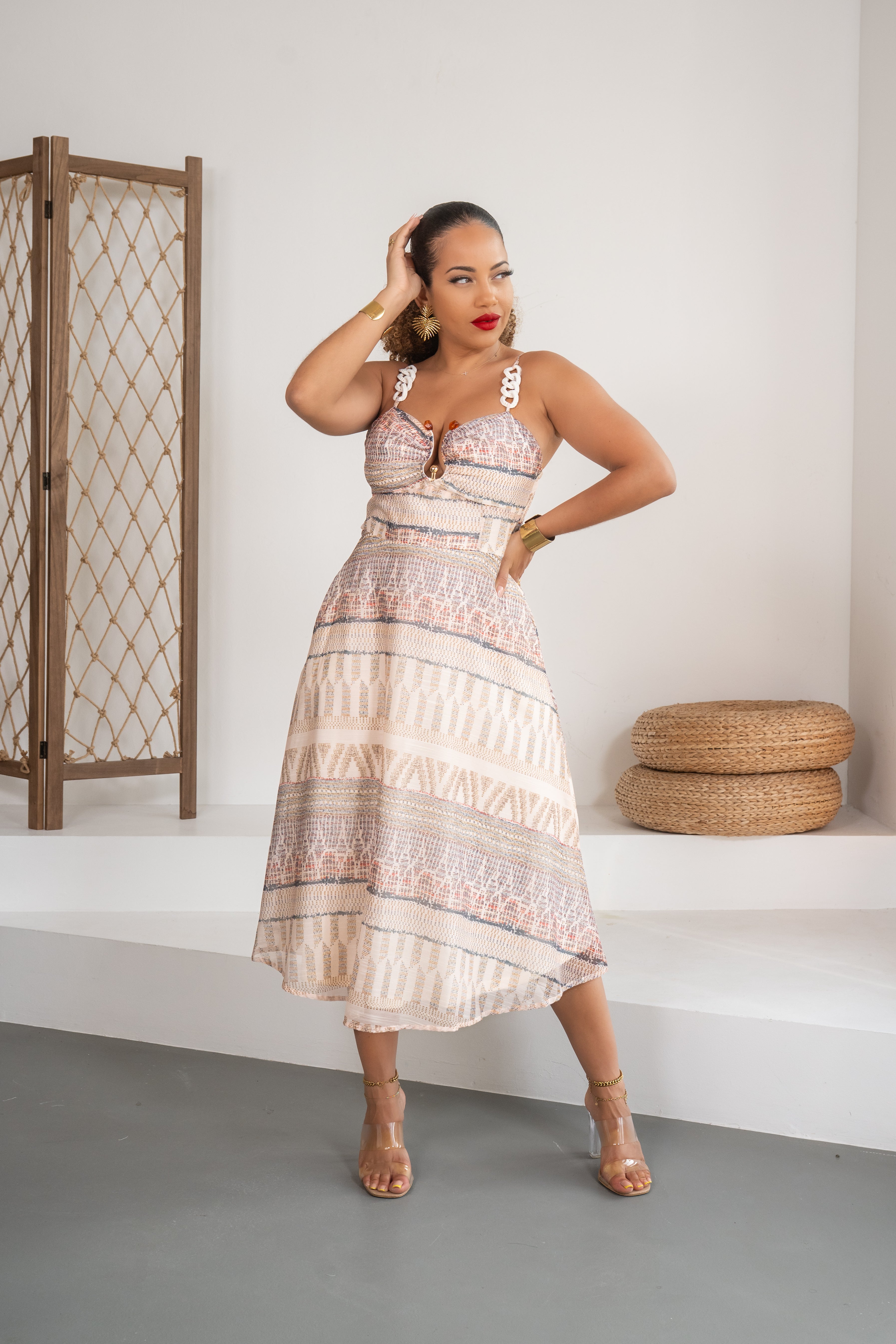 Sand Kiss - Robe midi beige