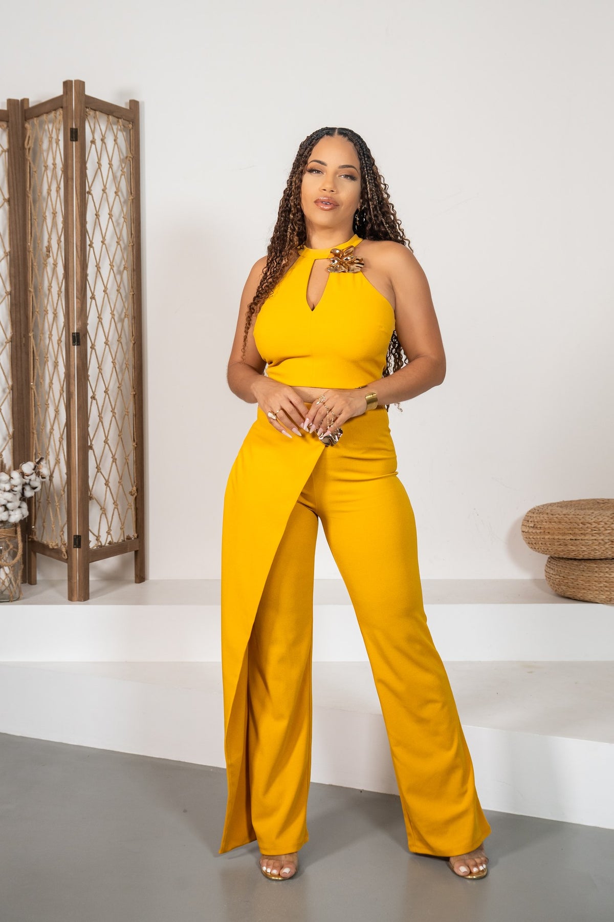 Mimosa - Ensemble crop moutarde