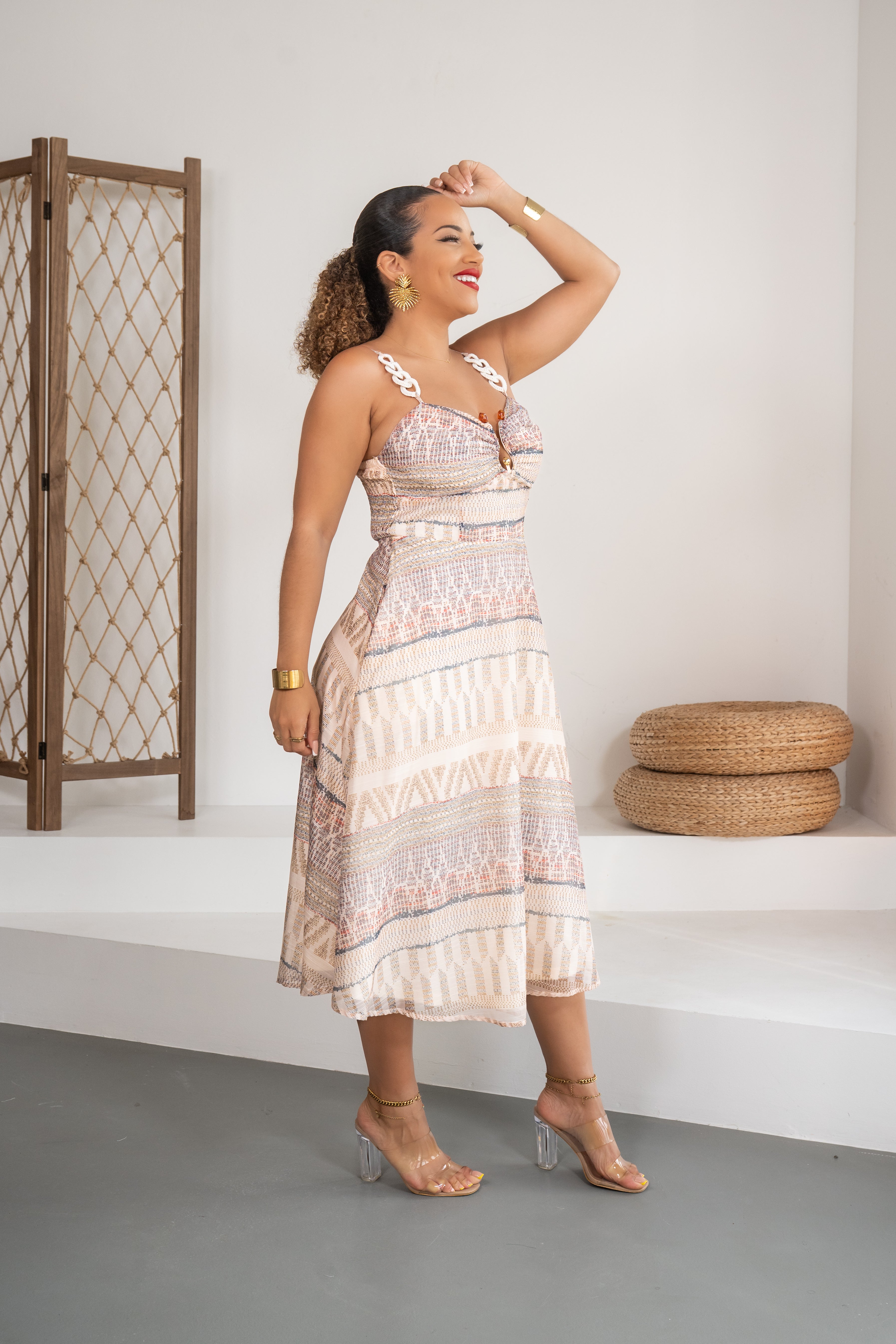 Sand Kiss - Robe midi beige