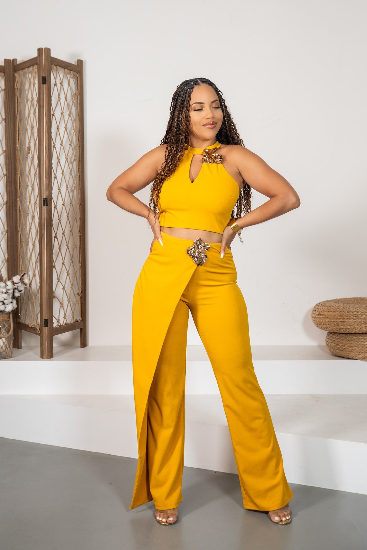 Mimosa - Ensemble crop moutarde