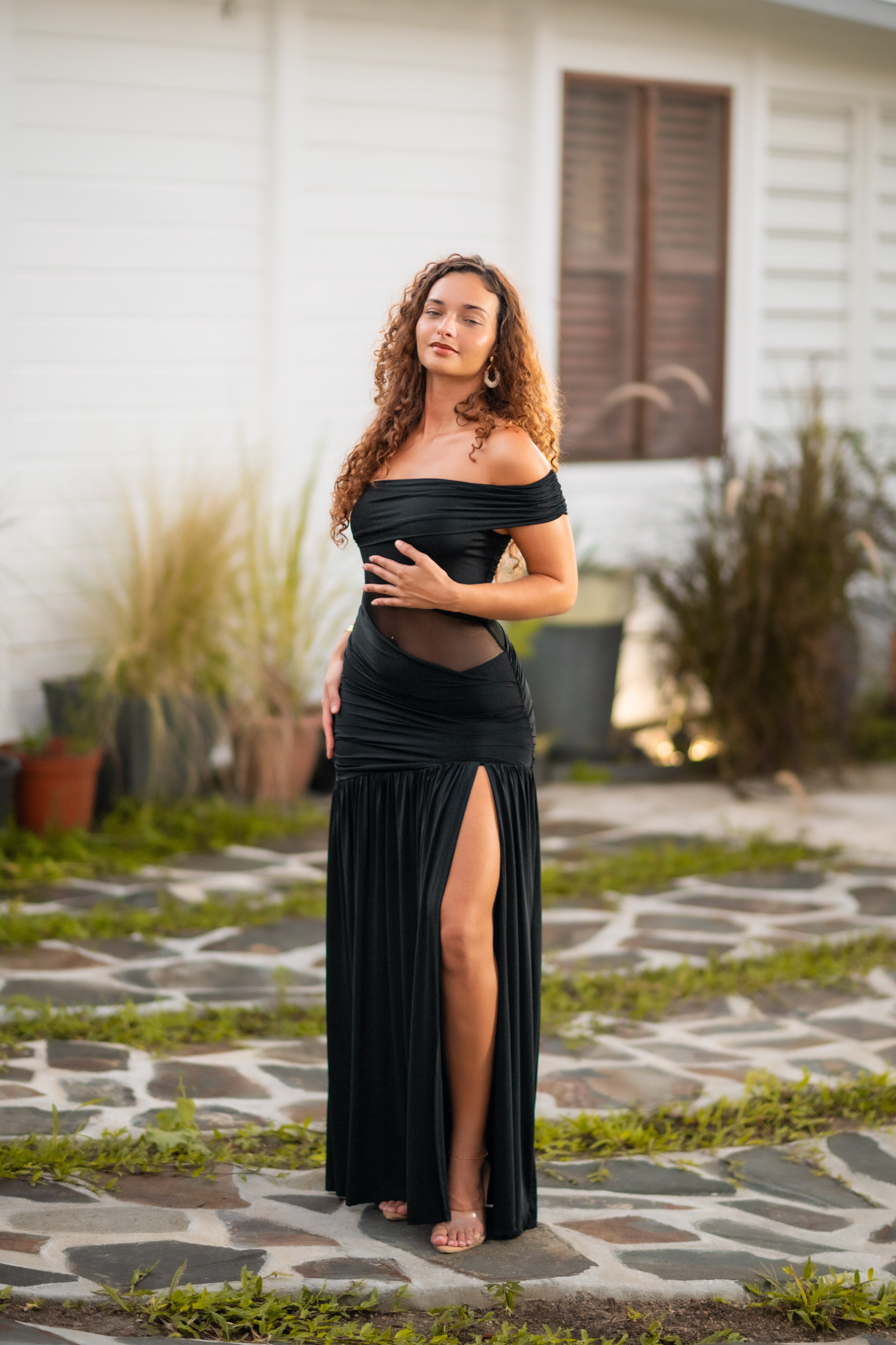 Soft Elegance - Robe longue noire