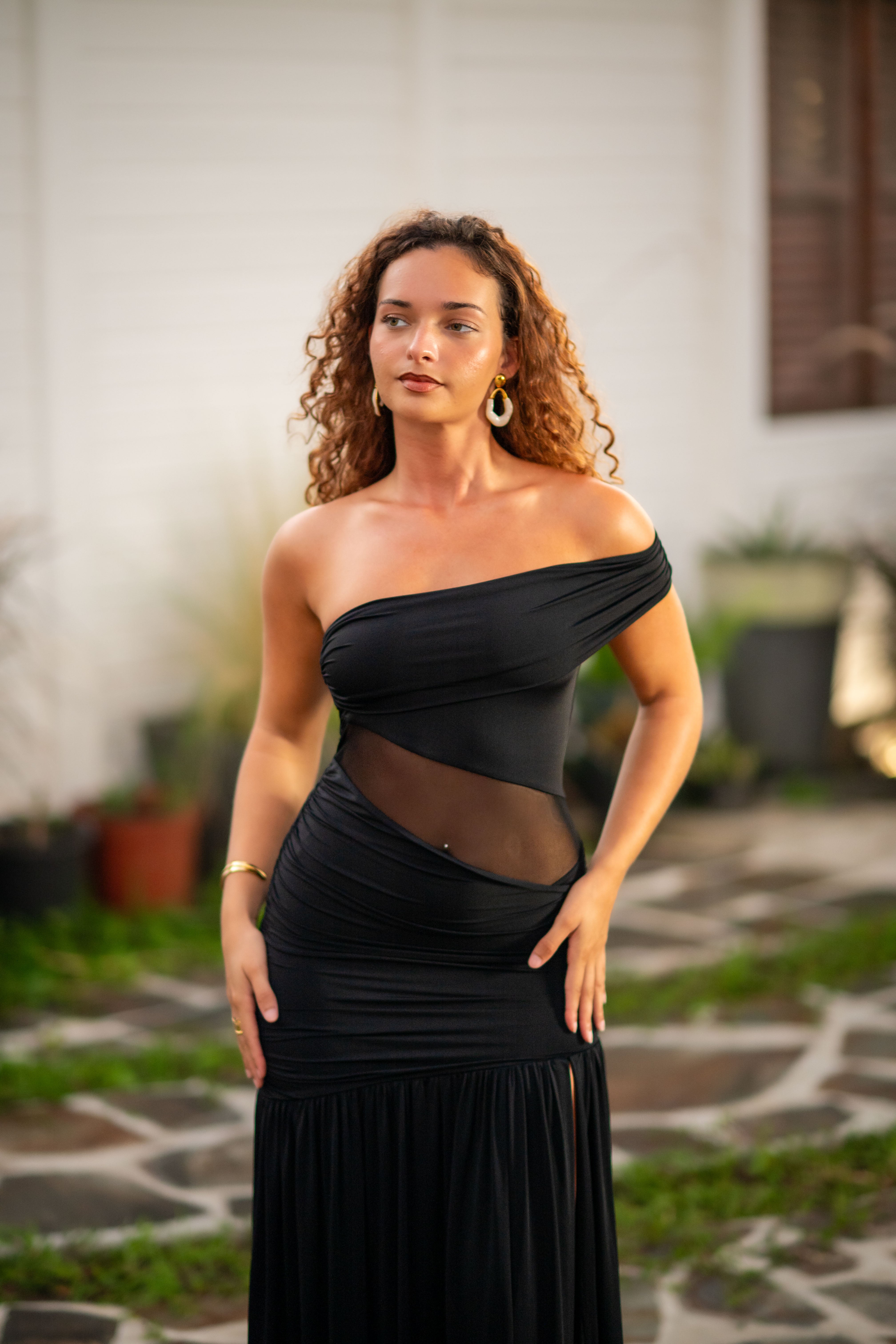 Soft Elegance - Robe longue noire