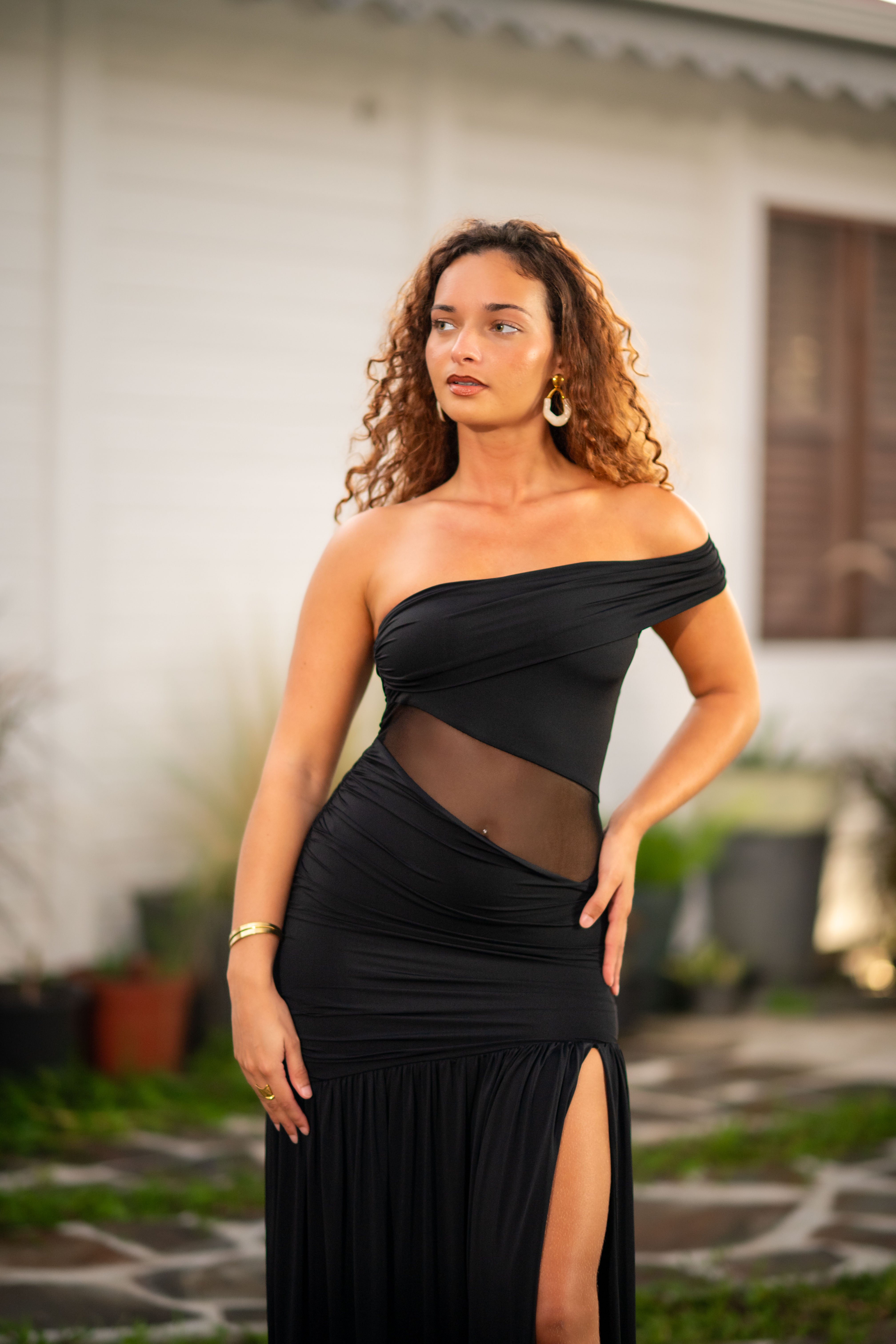 Soft Elegance - Robe longue noire