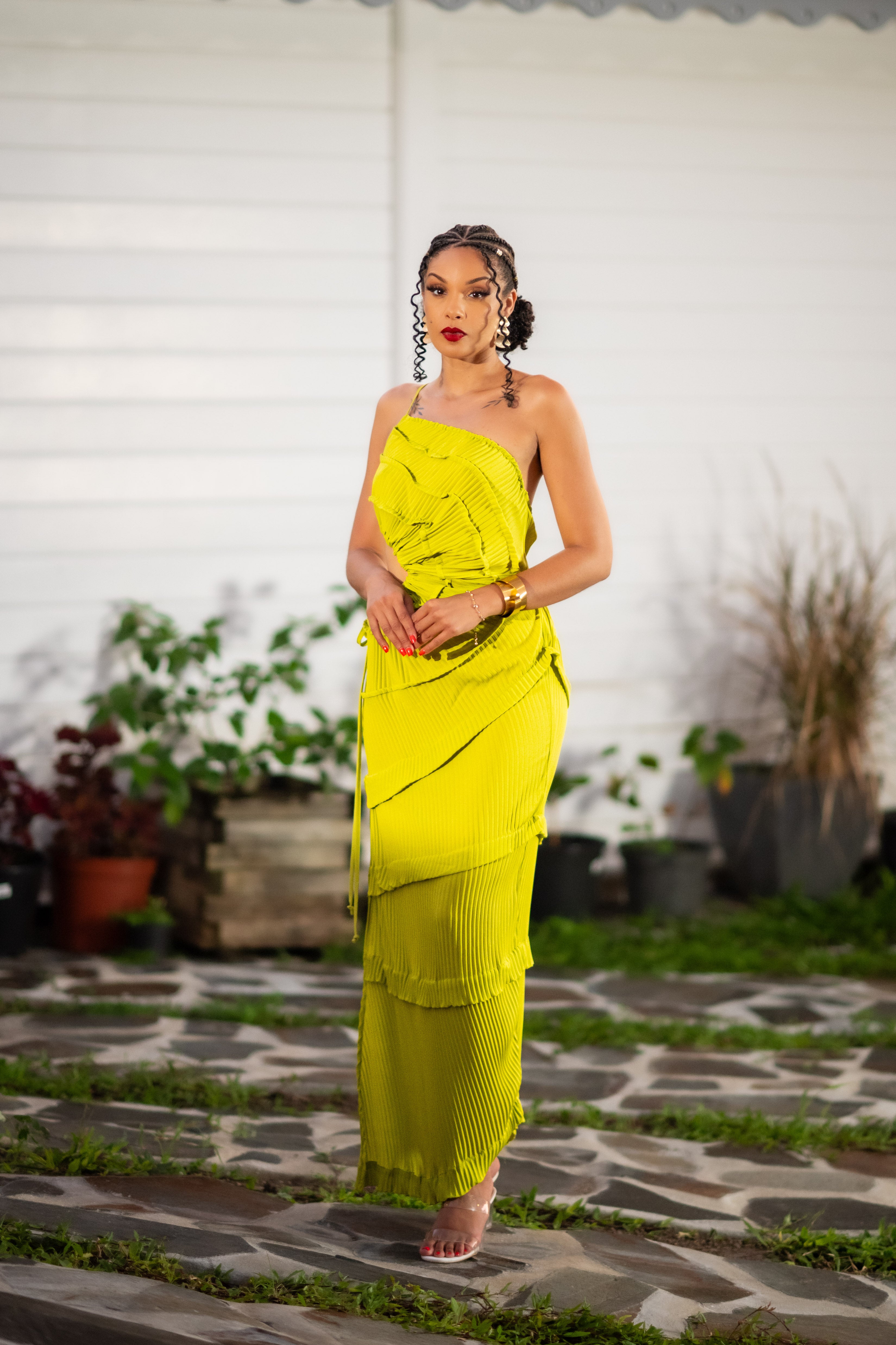 Green Lagoon - Robe longue verte