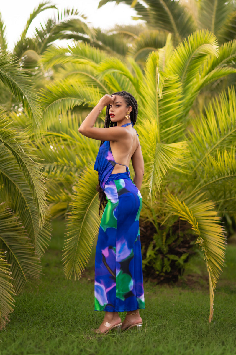 Flamenco Soul - robe longue bleue