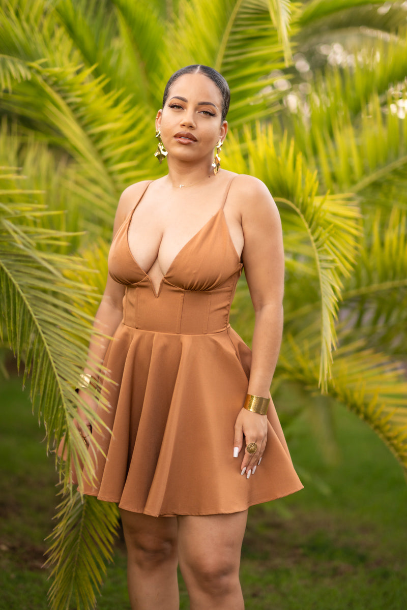 Cute but psycho - Robe courte camel