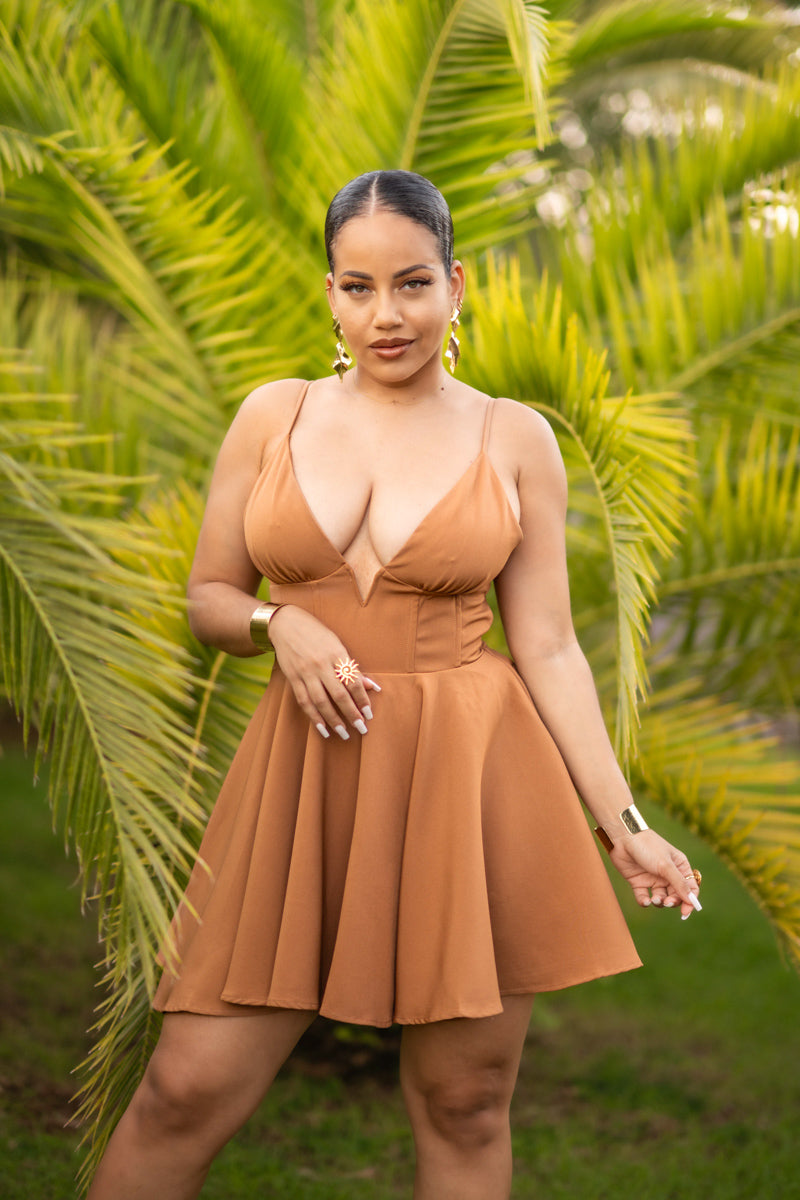 Cute but psycho - Robe courte camel