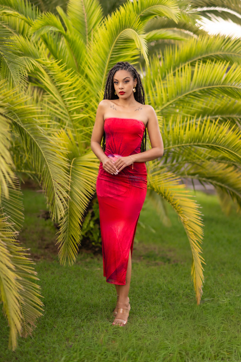 Red Rose - Robe longue rouge