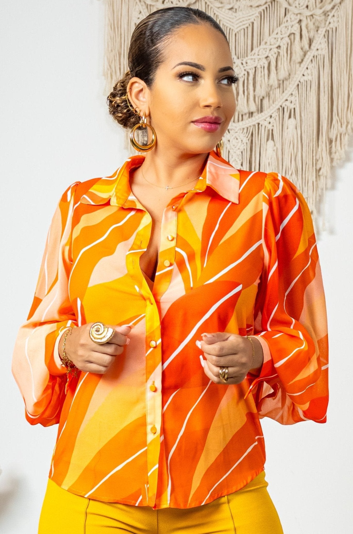 Orange Waves - CHEMISE