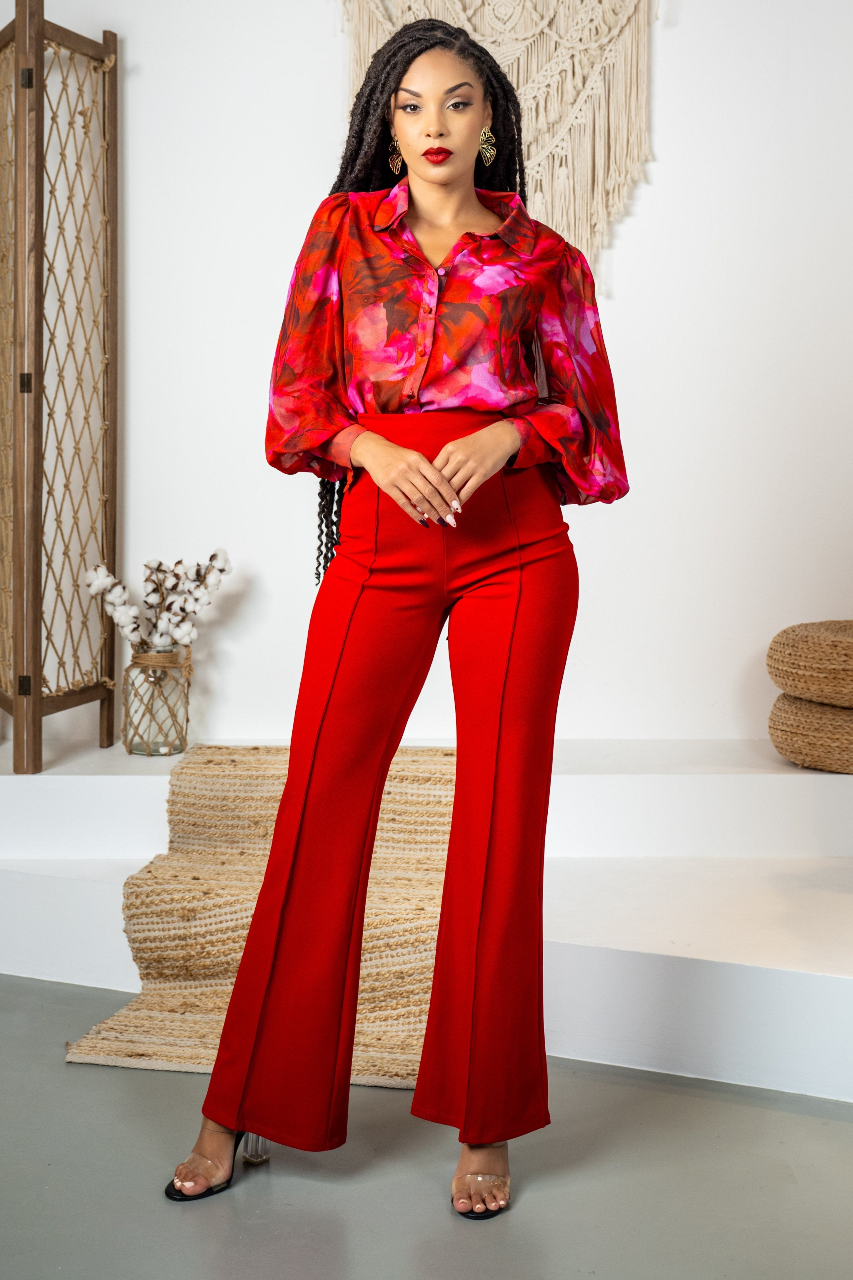 Spice Up the Office Rouge - PANTALON