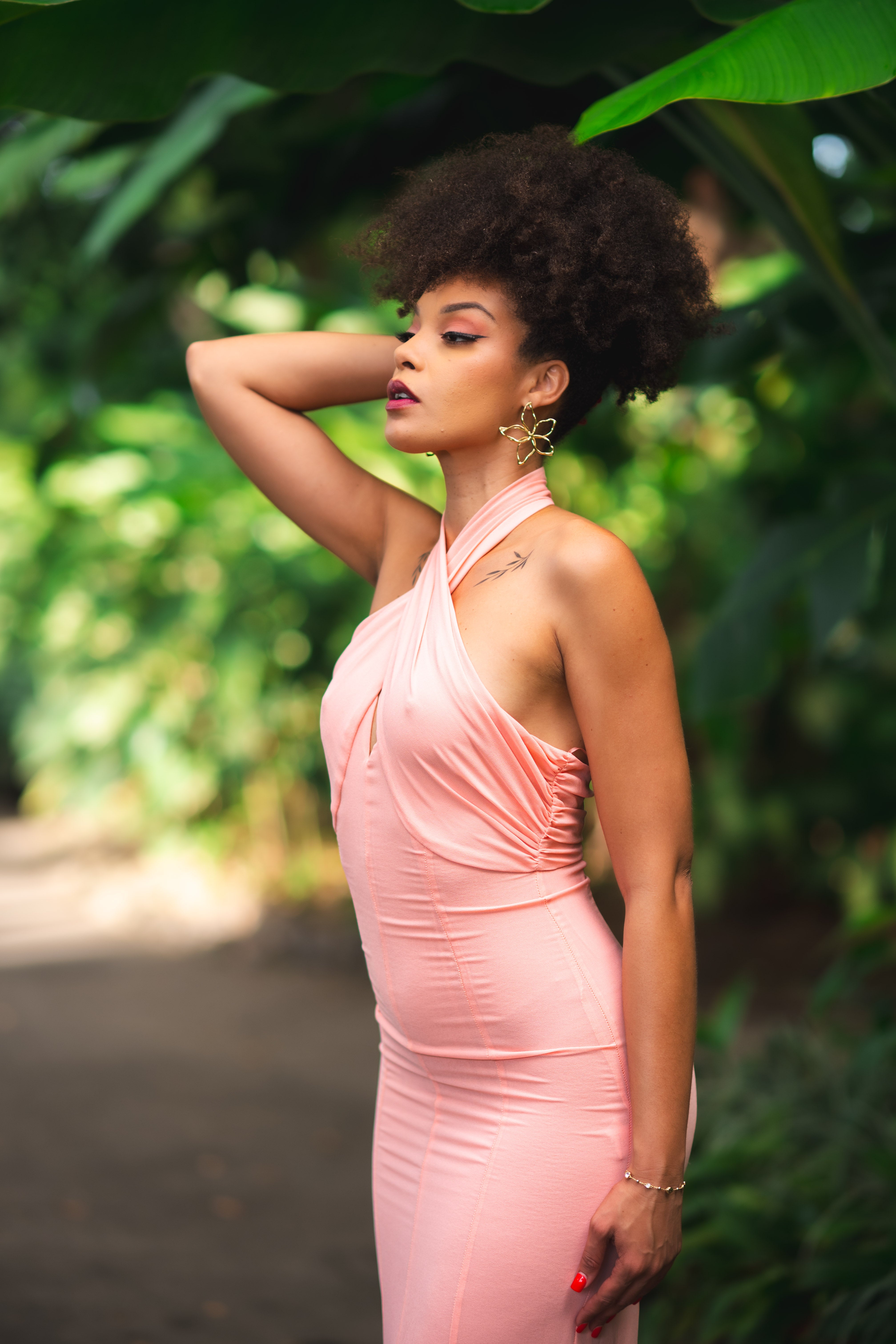 Rose Romance - Robe longue rose pastel