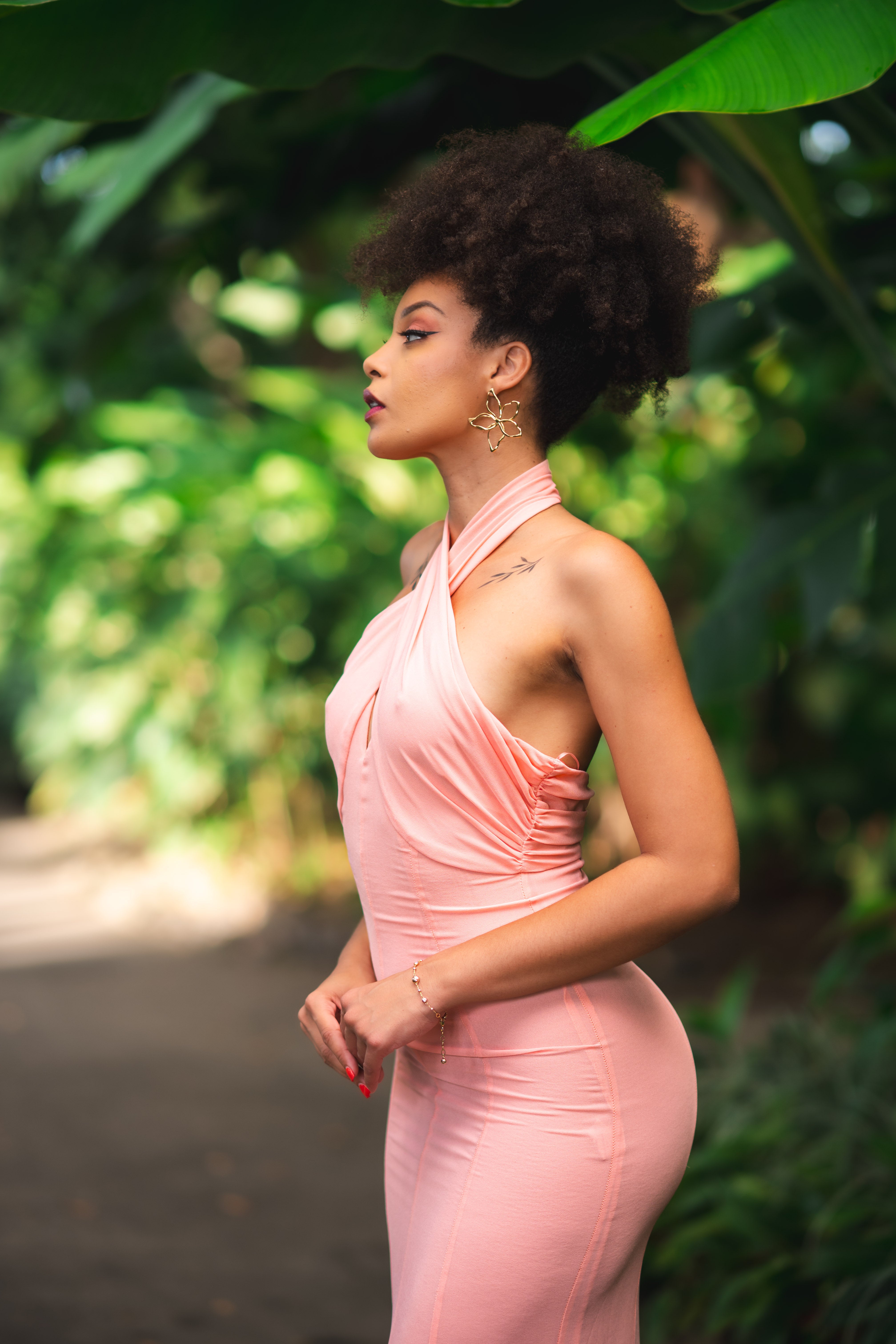 Rose Romance - Robe longue rose pastel