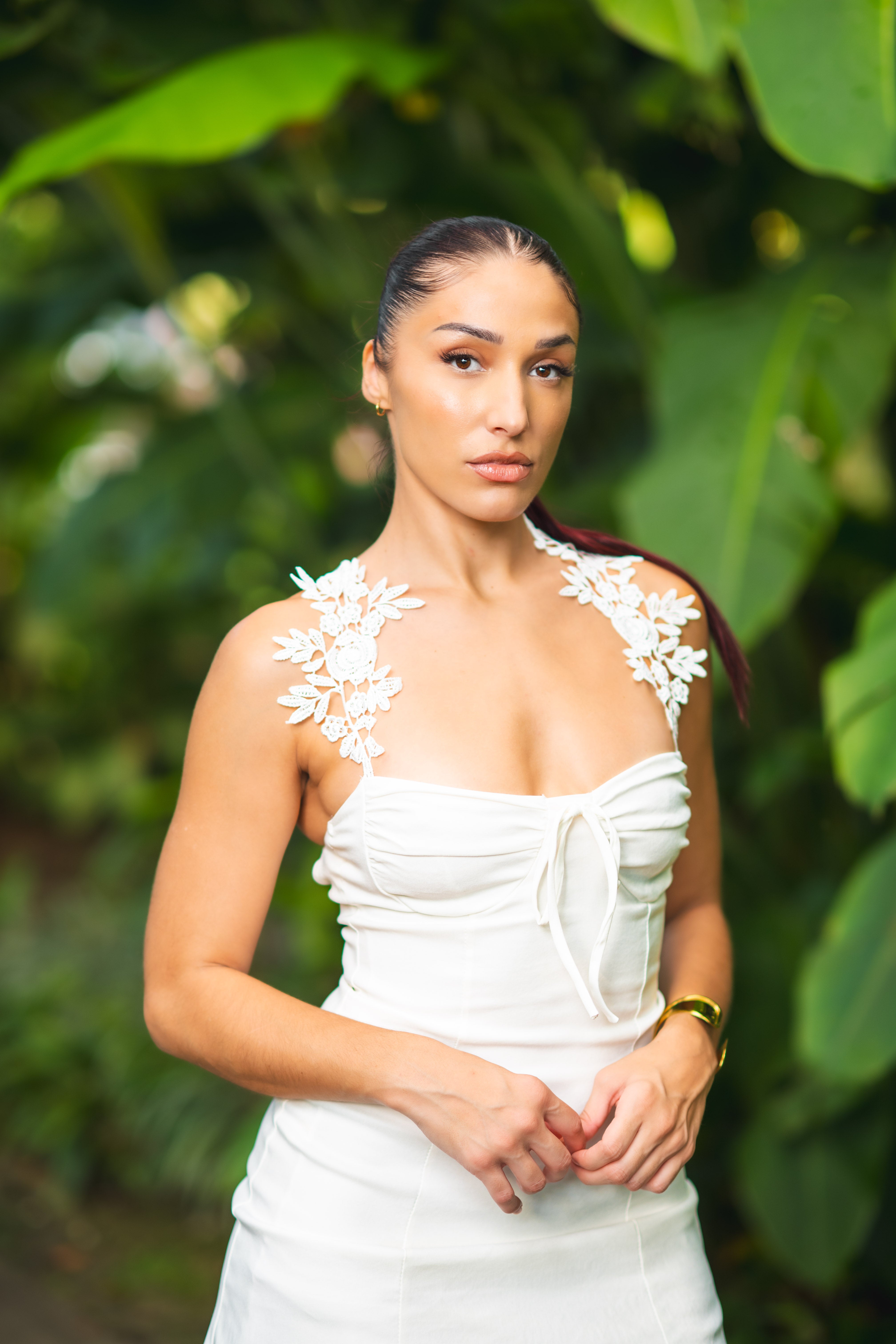 Heavenly Bloom - Robe courte blanche