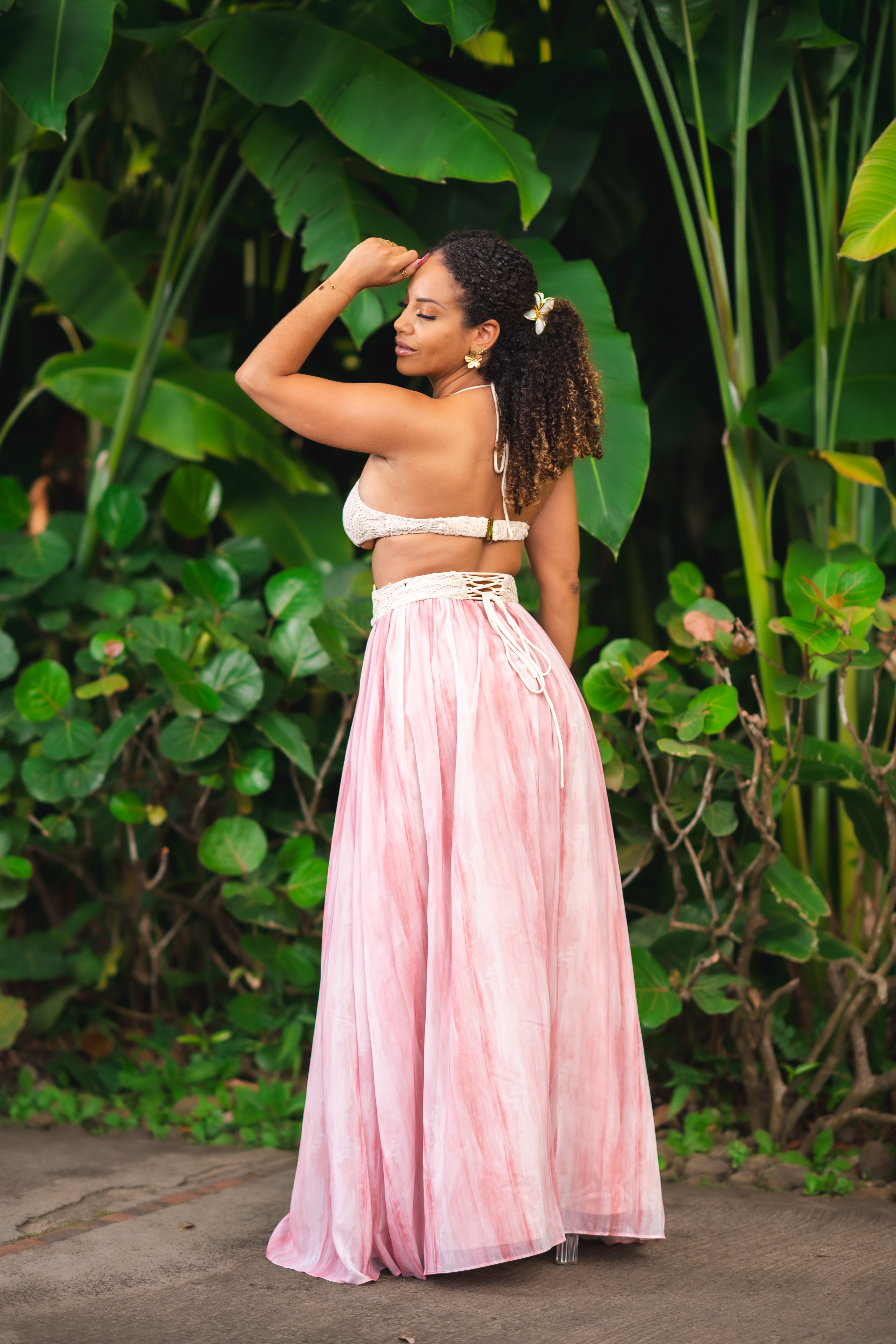 Blush Sand  - robe longue rose pastel