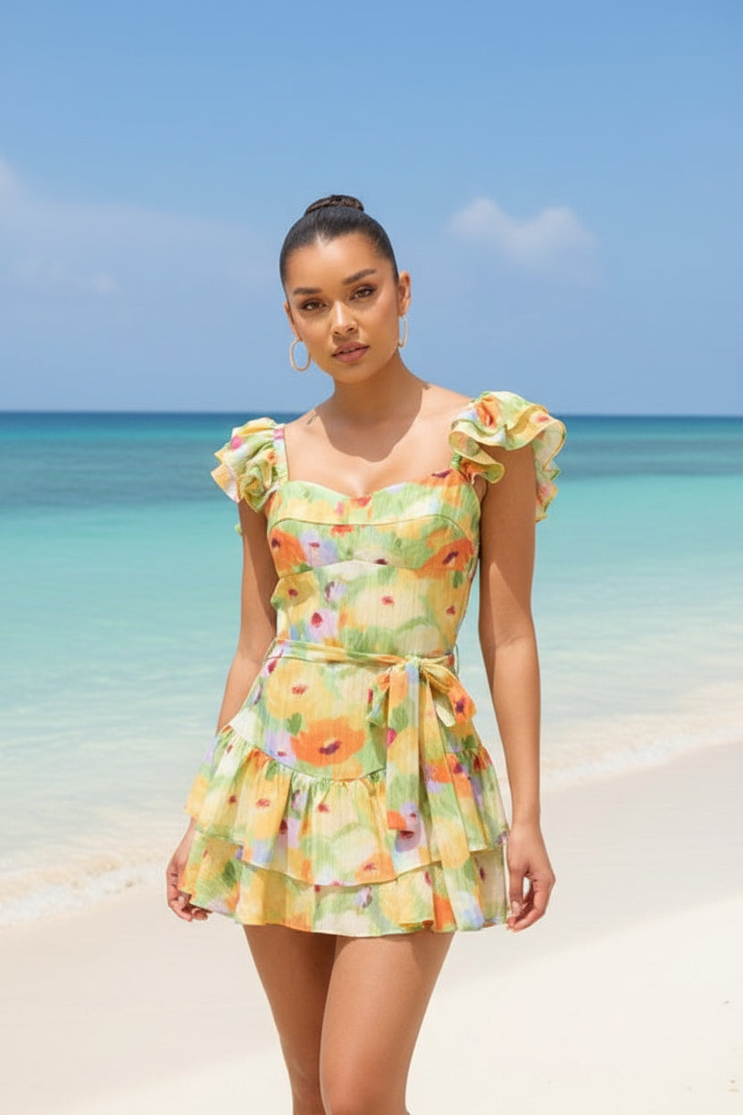 Summer Ready - Combishort fleuri