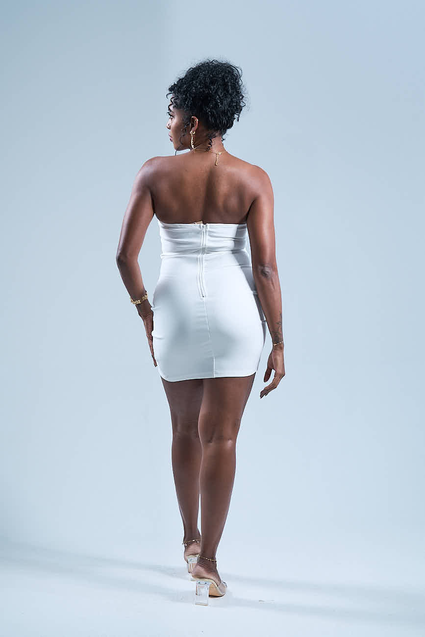 Crystal Heat - Mini robe Blanche