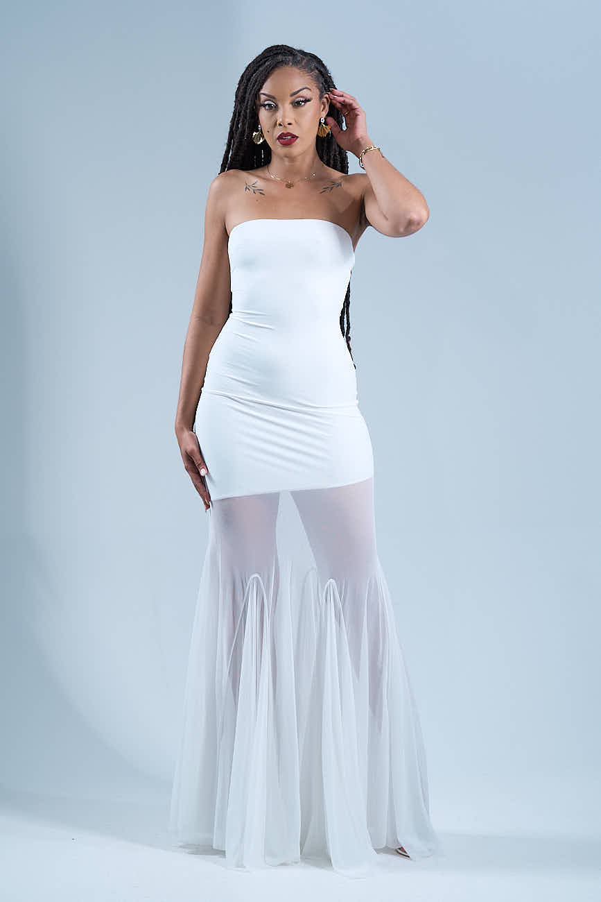 Glow Affair - Robe longue blanche