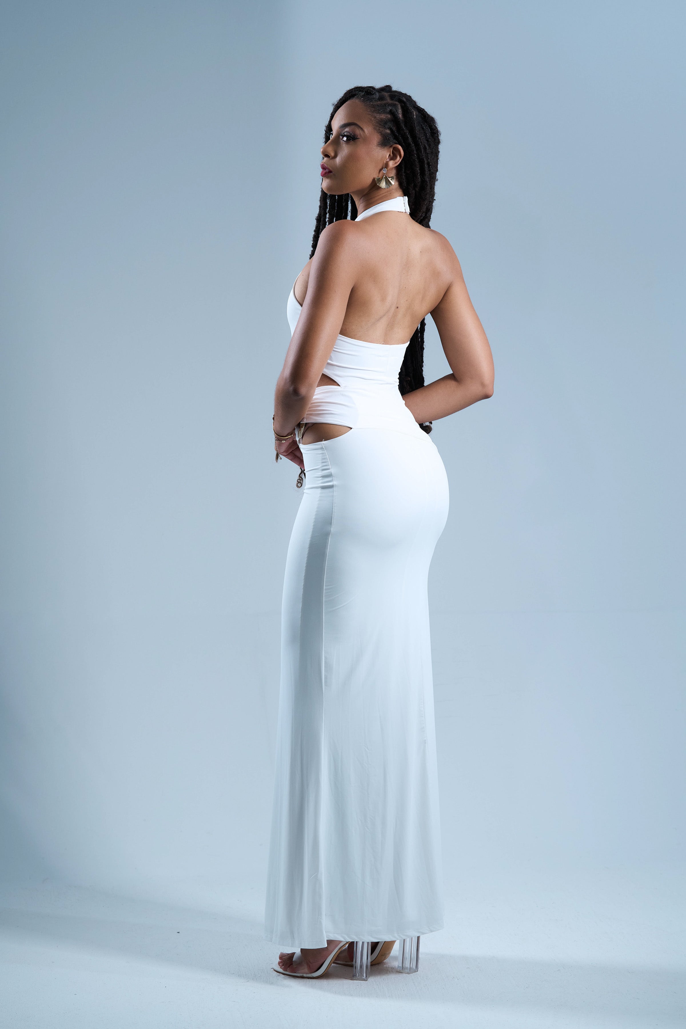 Halo Night - Robe longue blanche