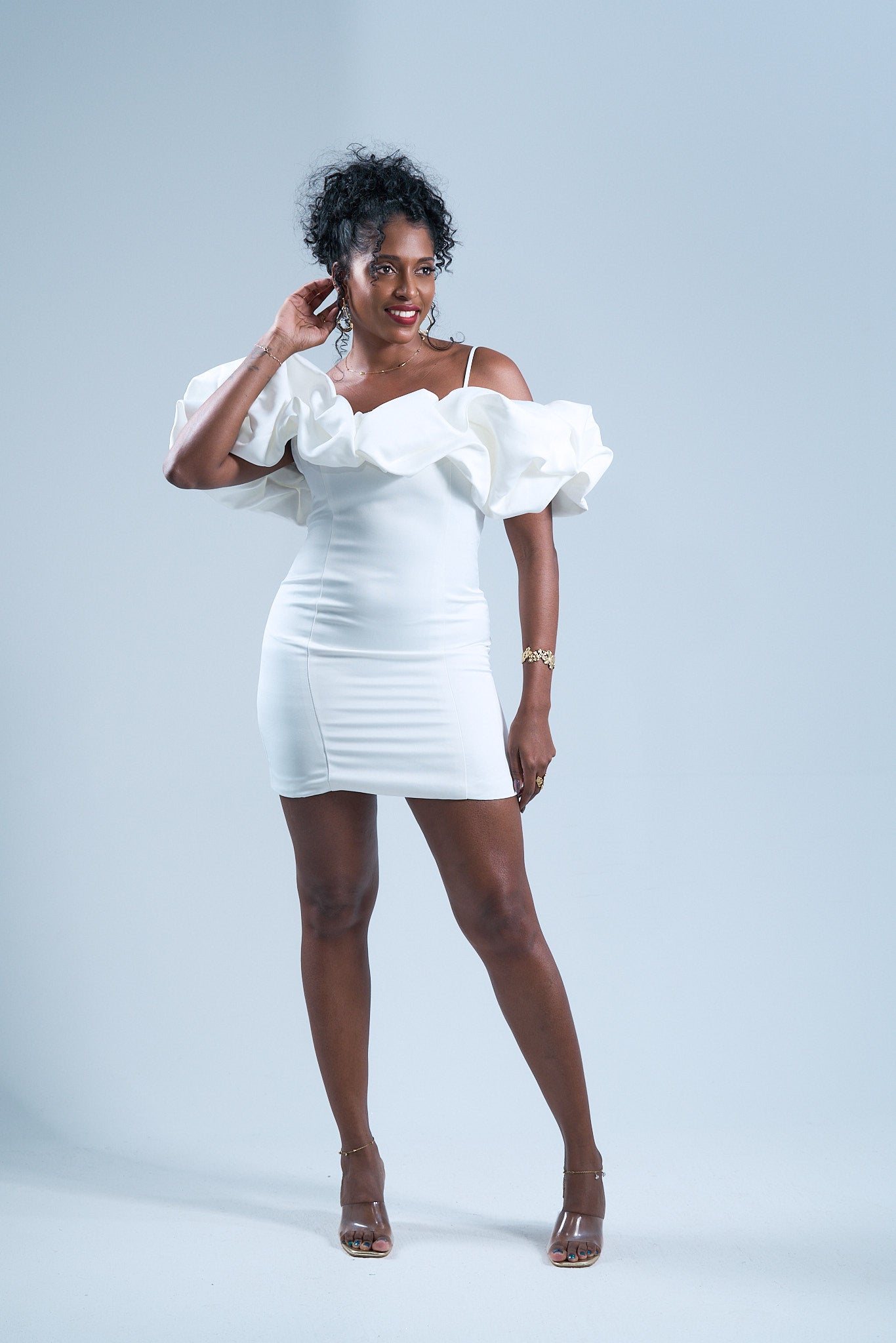 Snow Desire - Robe à col volanté