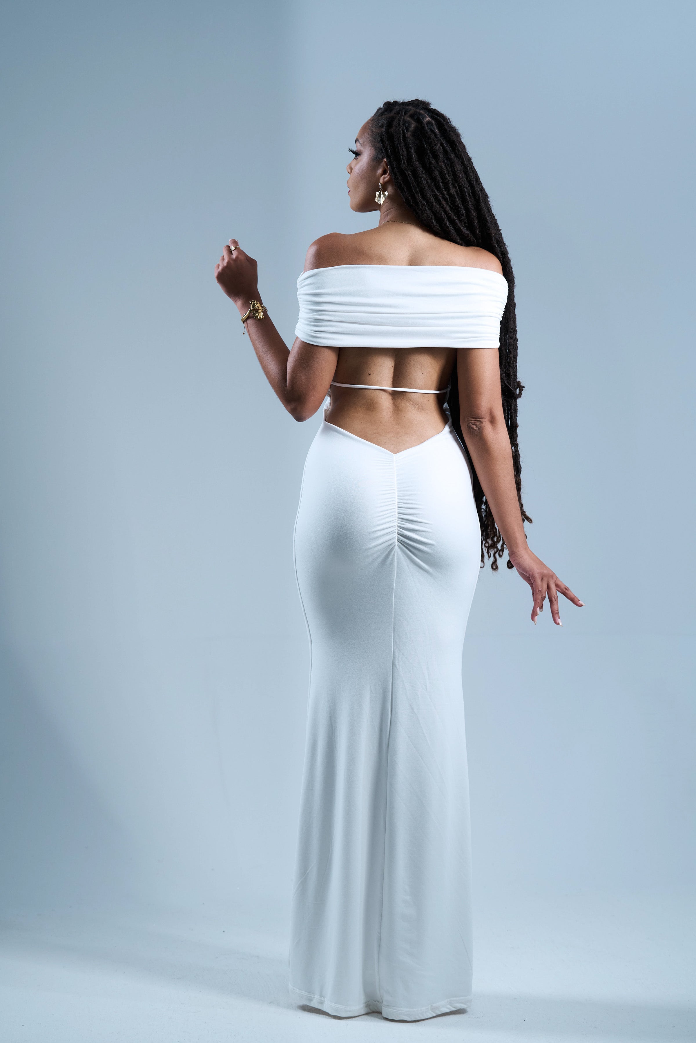 White Queen - Robe longue blanche