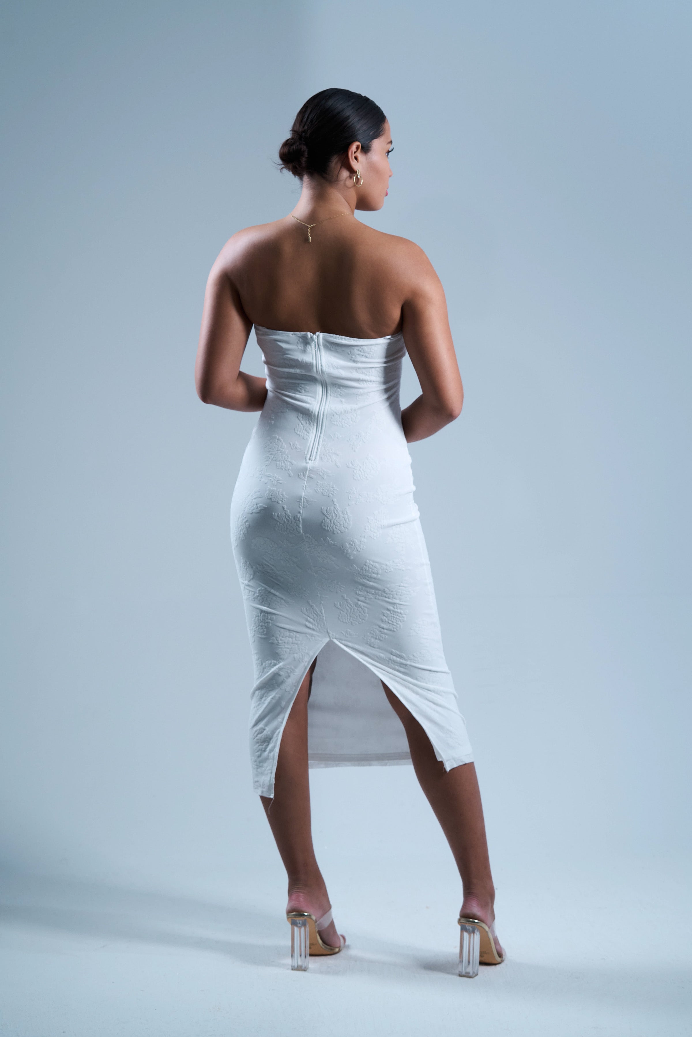 Blanco Aura - Robe midi Blanche