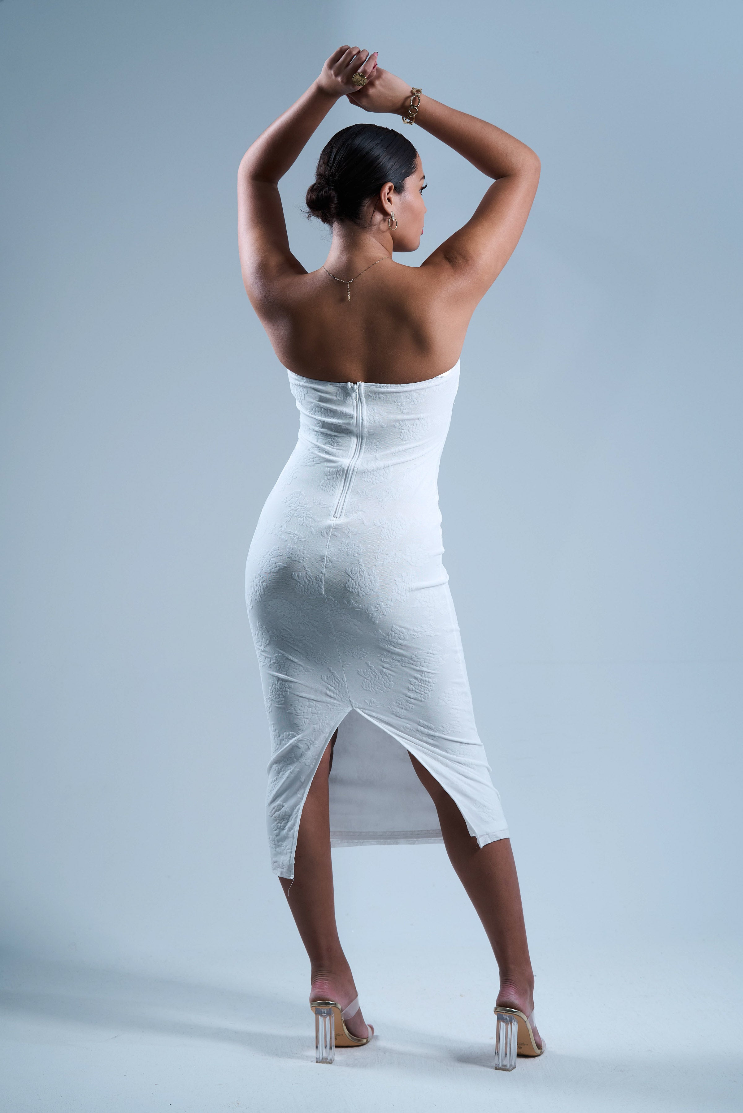 Blanco Aura - Robe midi Blanche