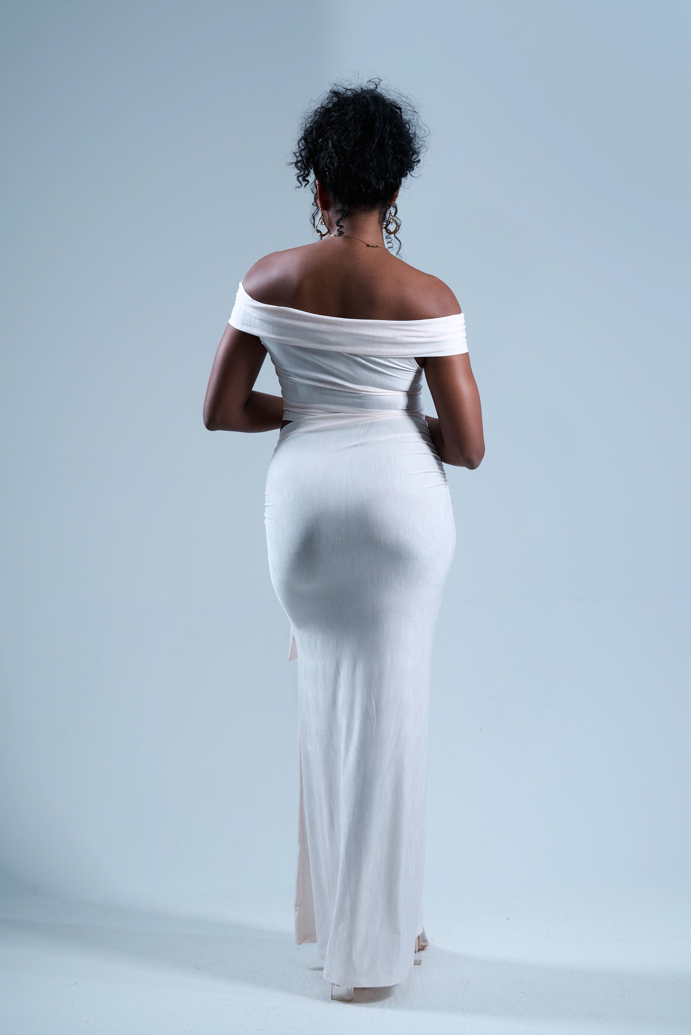 Velvet Snow - Robe longue blanche