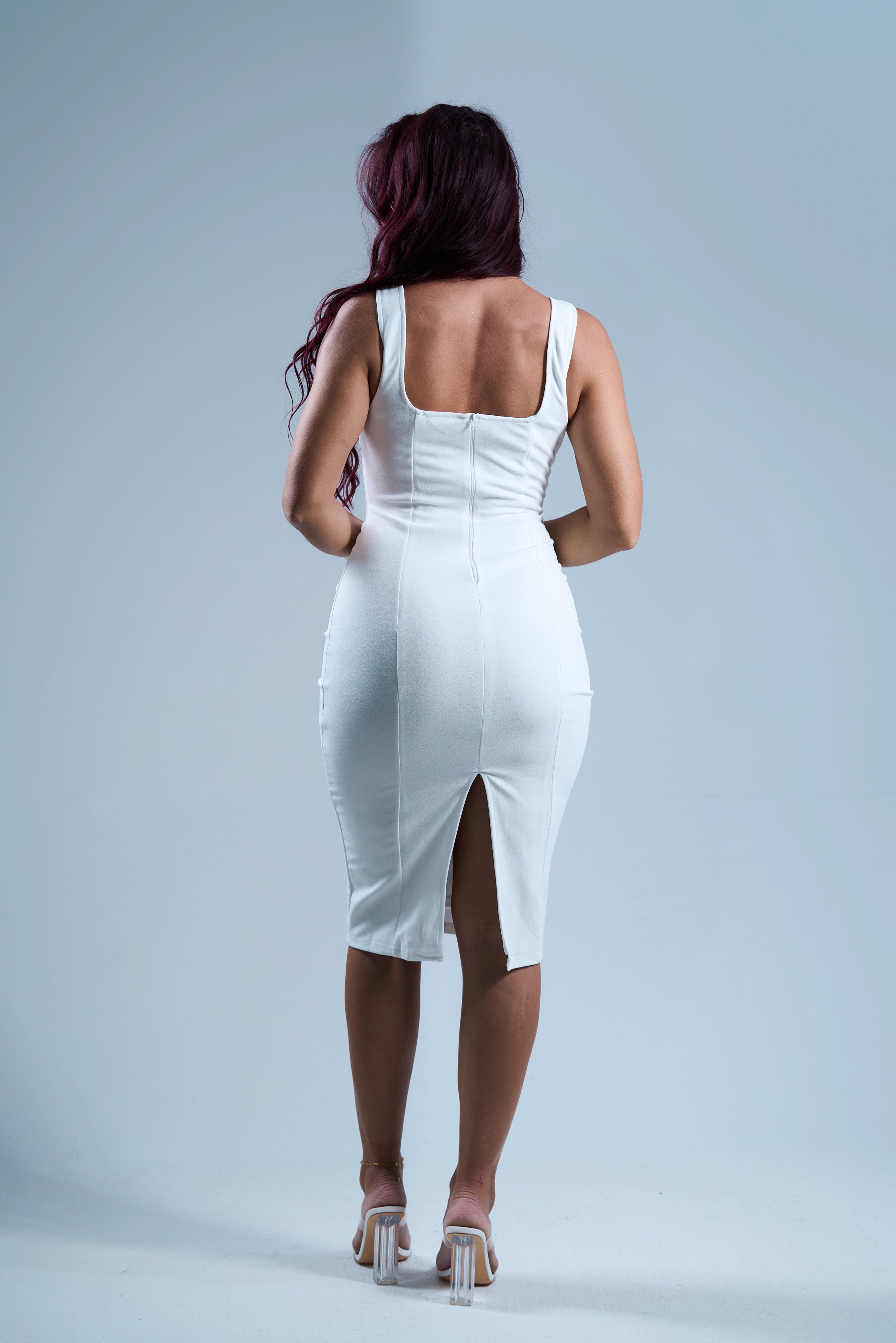 White Temptation - Robe midi Blanche