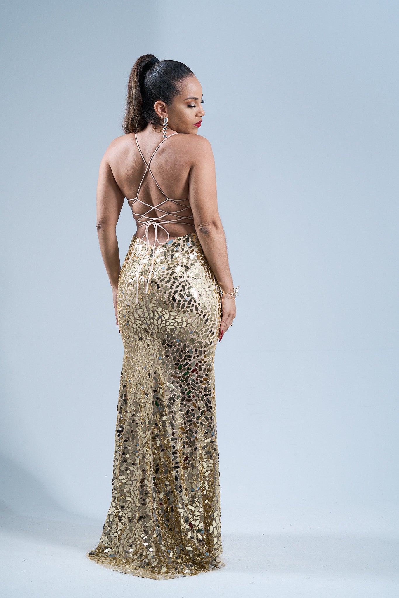 THE ICON - Longue robe dorée