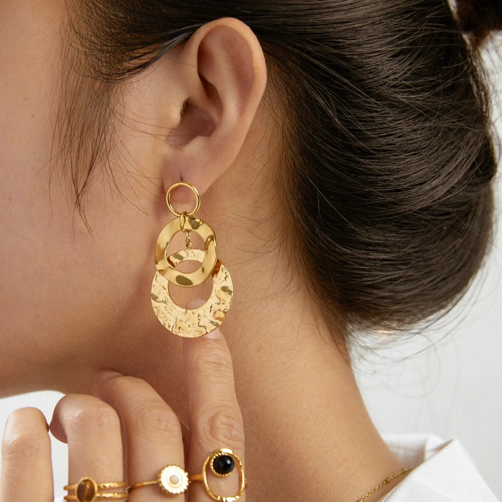 Helia - Boucles d'oreilles acier inoxydable