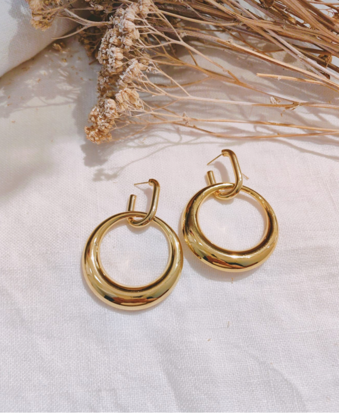 Aldaba - Boucles anneaux pendants dorés
