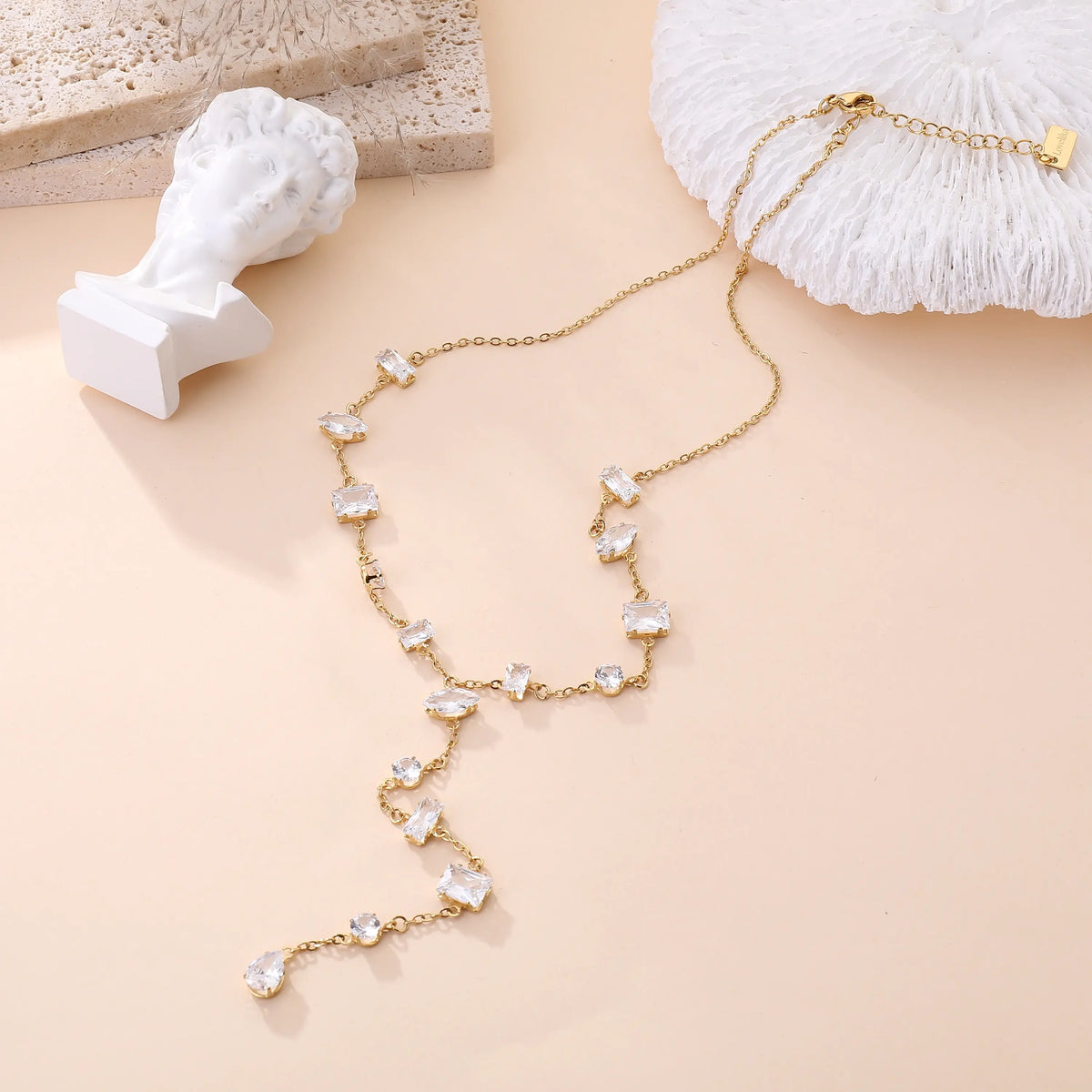 Candela - Collier cravate à cristaux multiformes